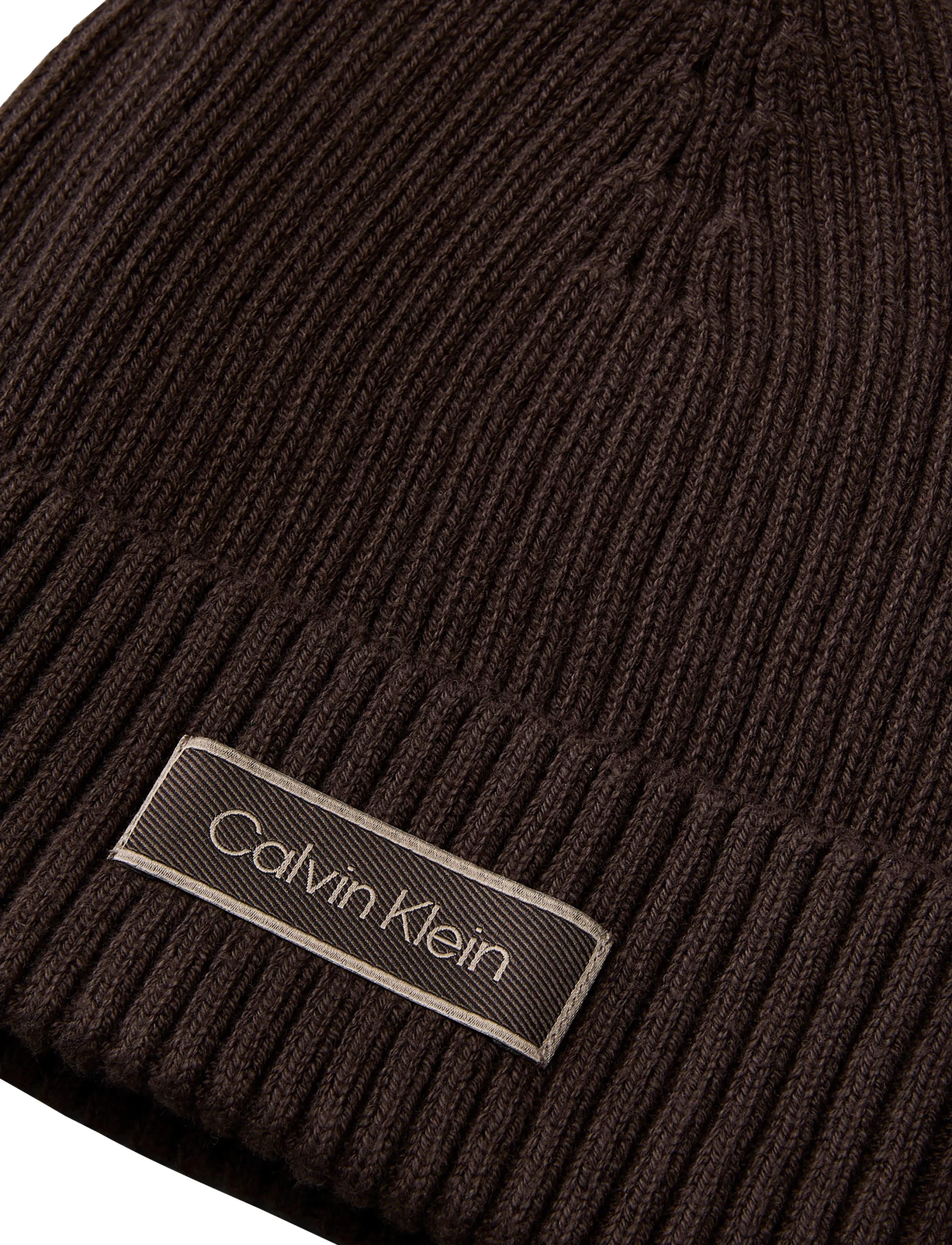 Calvin Klein - PATCH CHUNKY RIB COTTON BEANIE - shop efter anledning - delicioso - 2