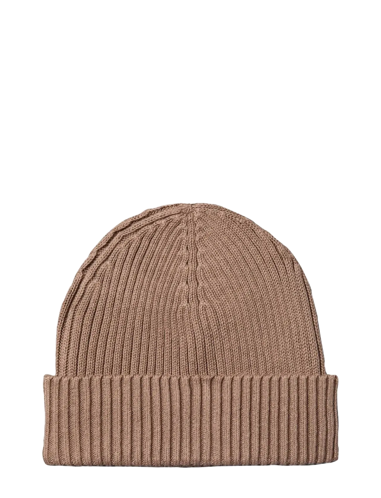 Calvin Klein - PATCH CHUNKY RIB COTTON BEANIE - nach anlass kaufen - desert taupe - 1