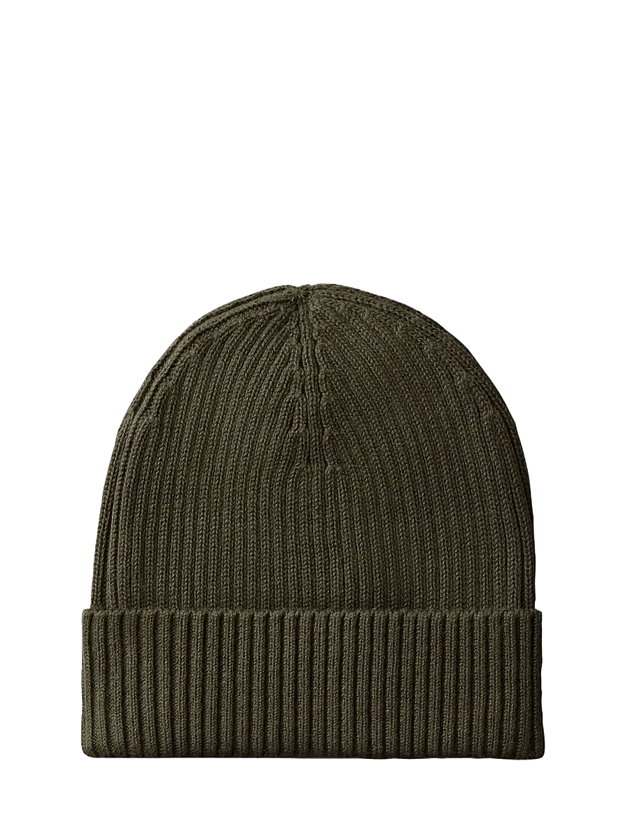 Calvin Klein - PATCH CHUNKY RIB COTTON BEANIE - shop efter anledning - olive night - 1
