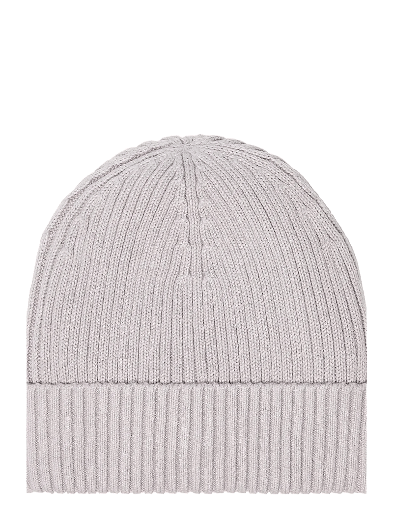 Calvin Klein - PATCH CHUNKY RIB COTTON BEANIE - shoppa efter tillfälle - silver sconce - 1