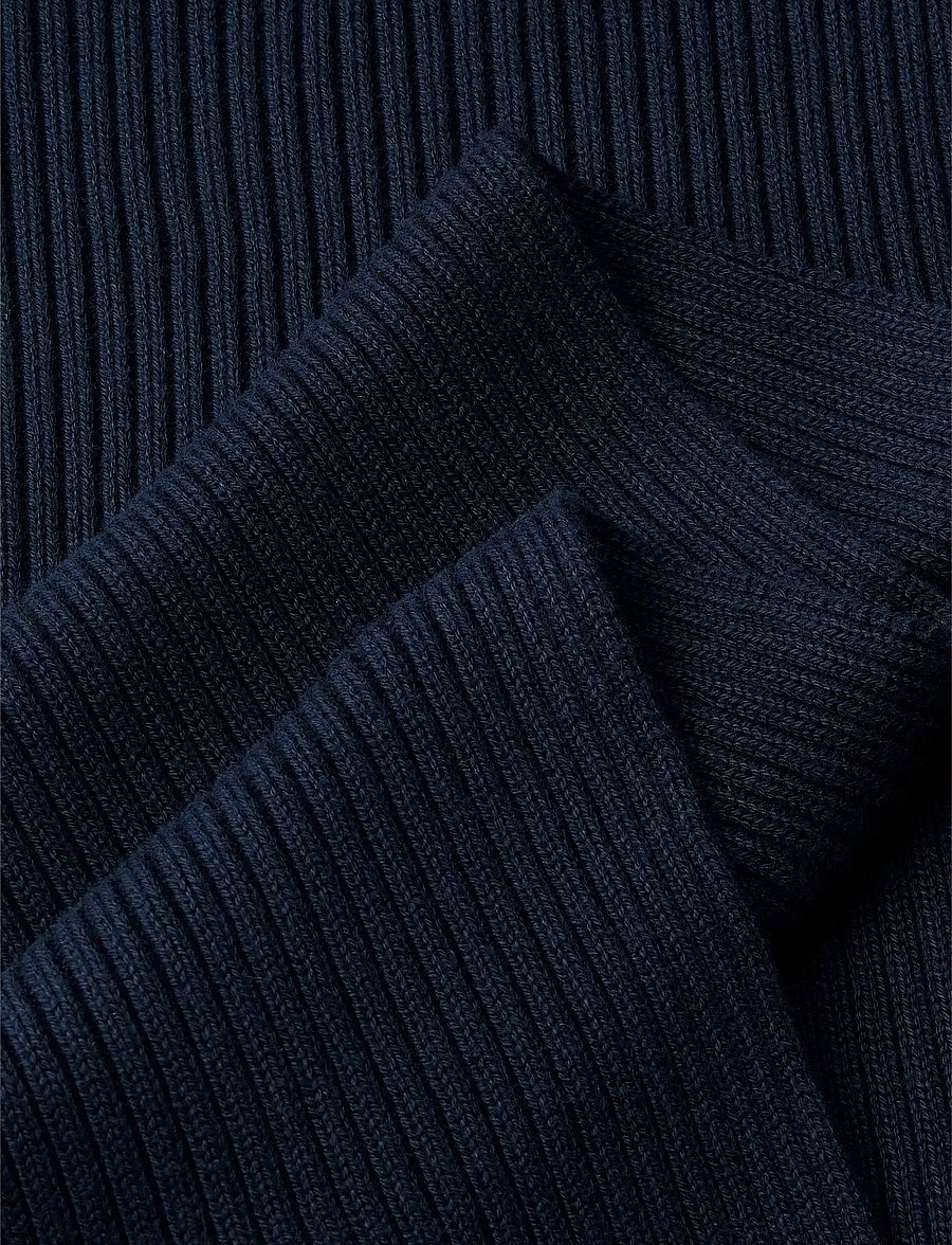 Calvin Klein - PATCH CHUNKY RIB COTTON SCARF - halstørklæder - black - 3