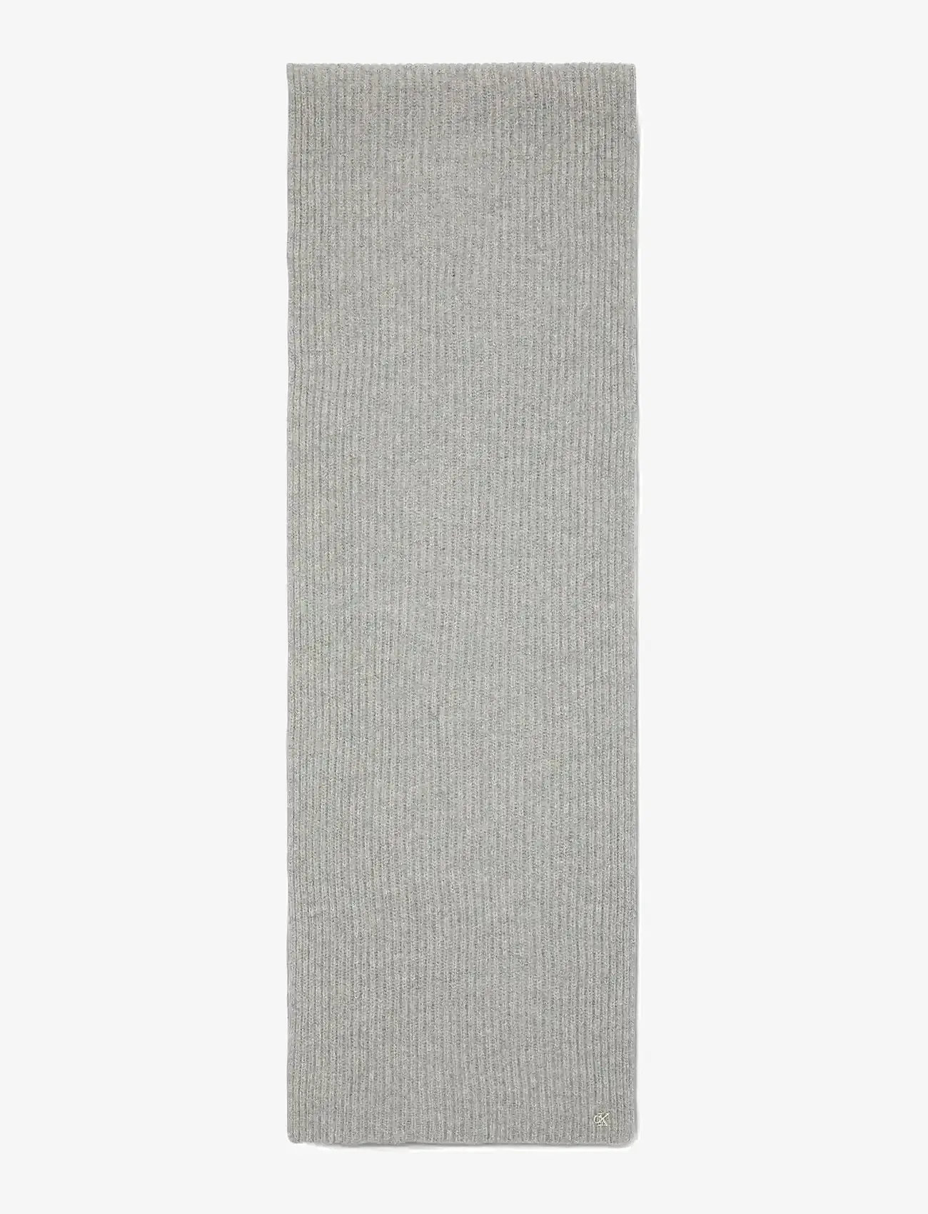 Calvin Klein - CK METAL WOOL RIB SCARF - halstørklæder - light grey heather - 1