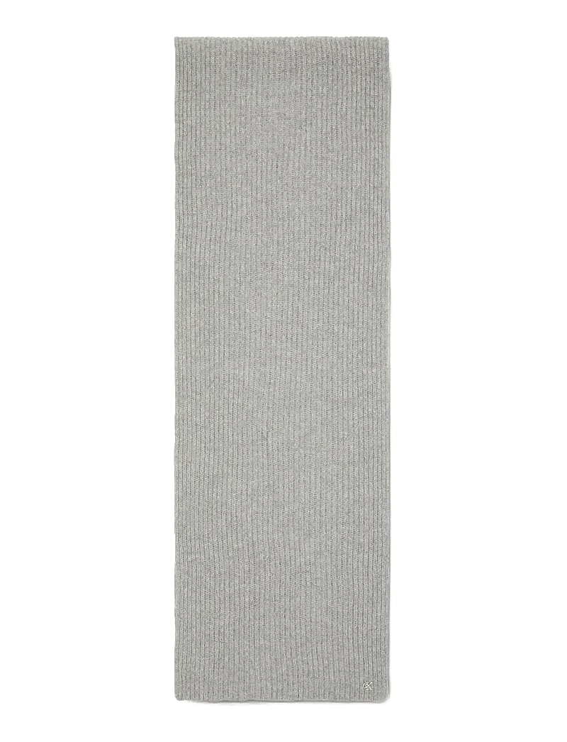Calvin Klein - CK METAL WOOL RIB SCARF - halstørklæder - light grey heather - 1