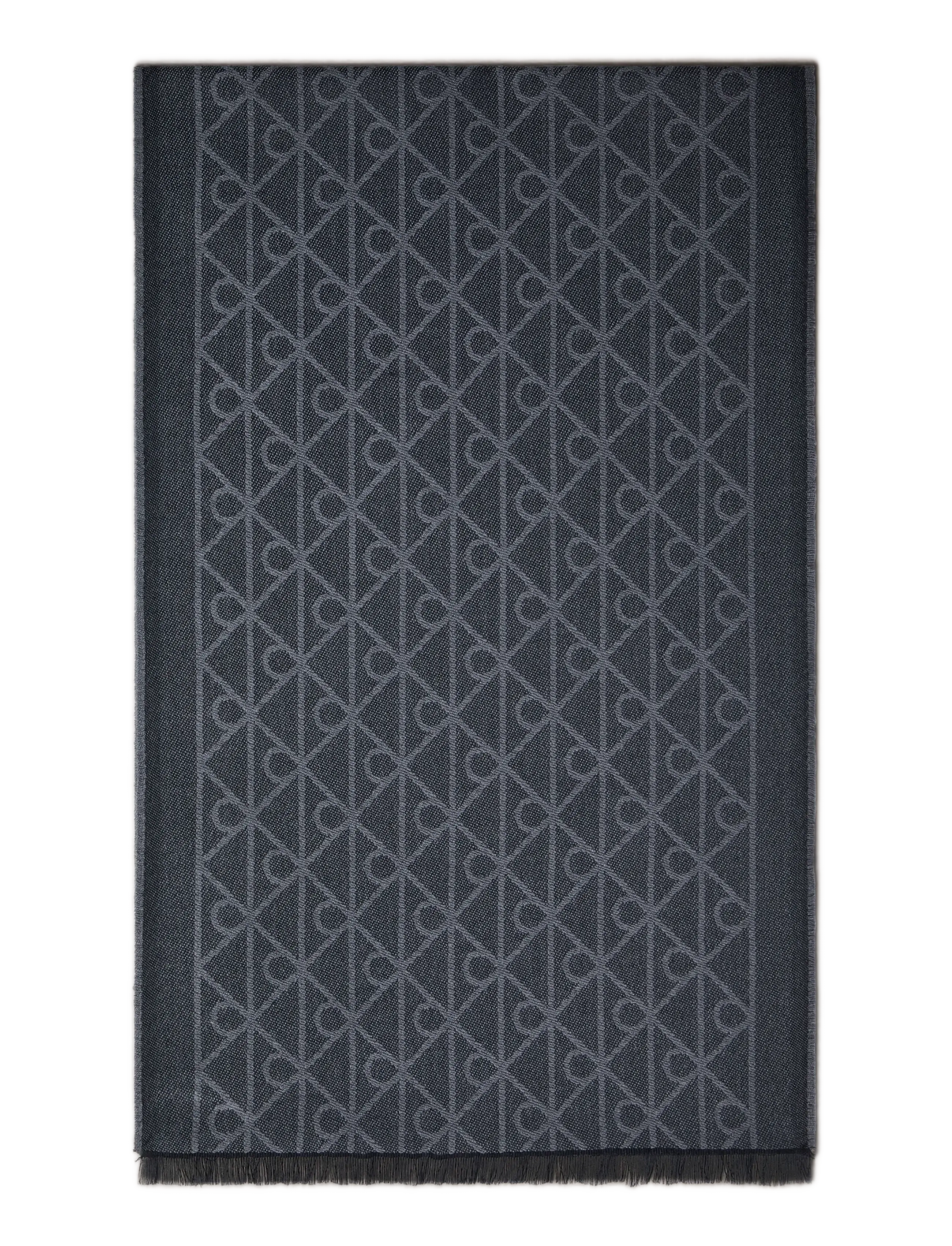 Calvin Klein - TONAL AOP JCQ LW SCARF - black - 3