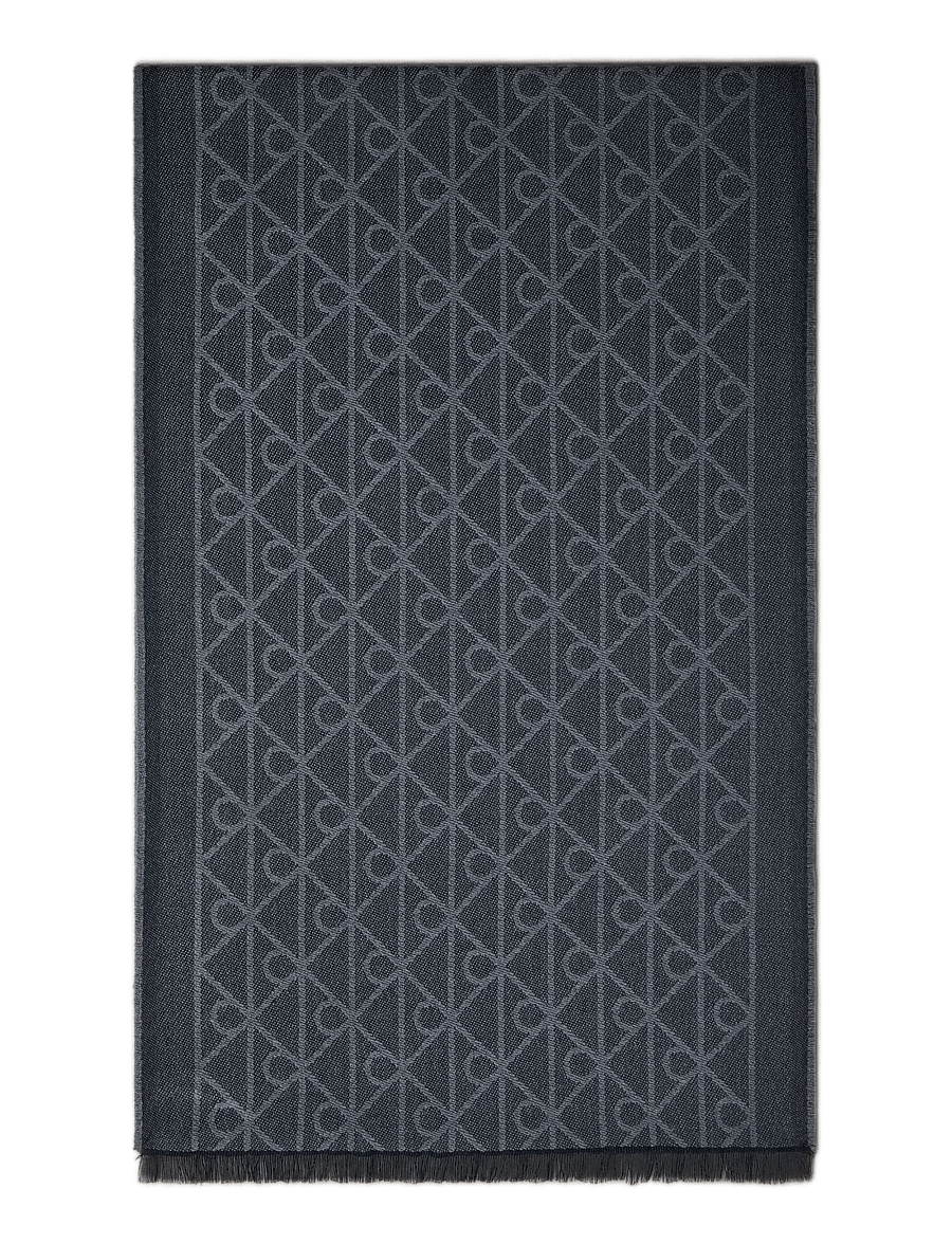 Calvin Klein - TONAL AOP JCQ LW SCARF - winterschals - black - 3