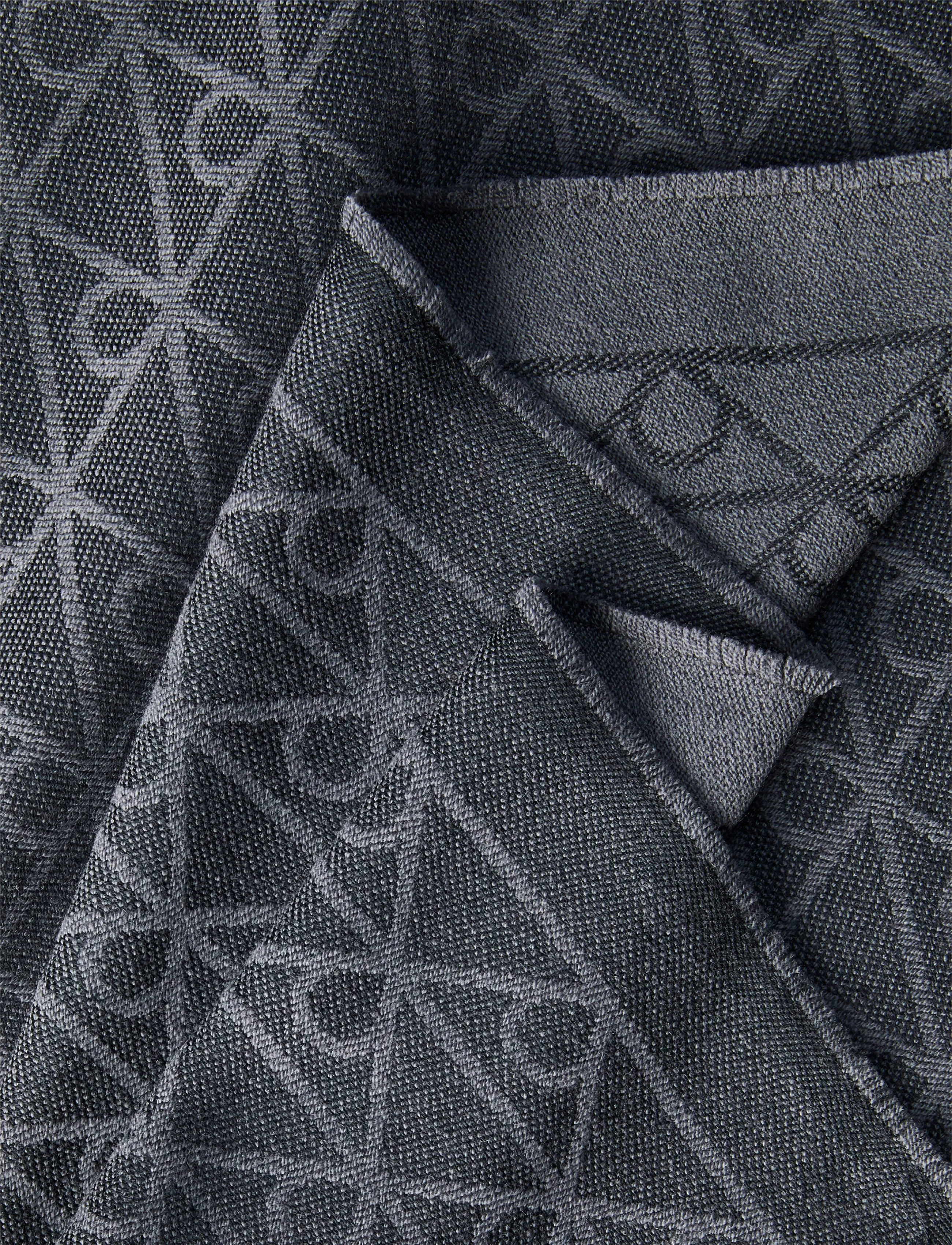 Calvin Klein - TONAL AOP JCQ LW SCARF - black - 4