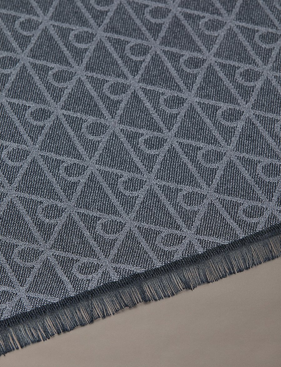 Calvin Klein - TONAL AOP JCQ LW SCARF - winterschals - black - 5