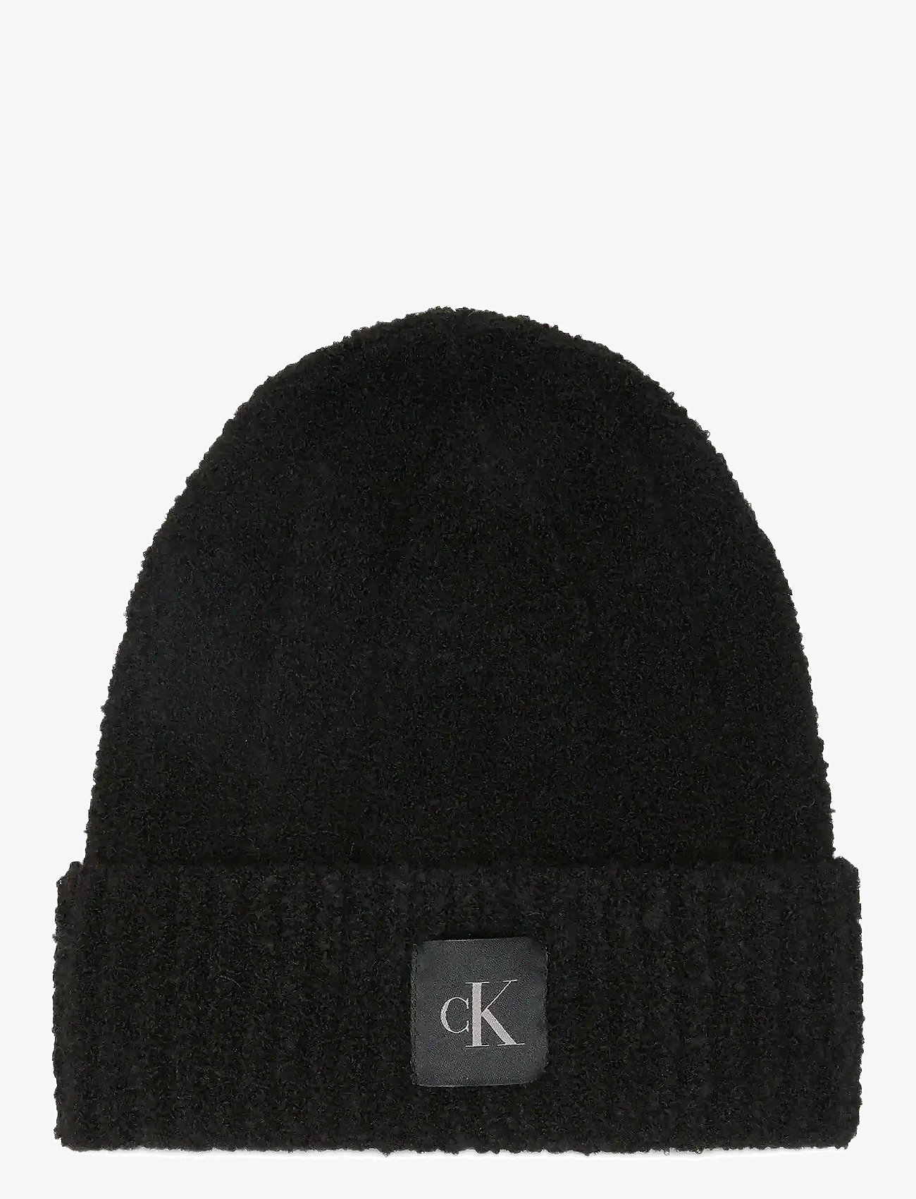 Calvin Klein - CK PATCH BOUCLE BEANIE - accessoires - black - 0