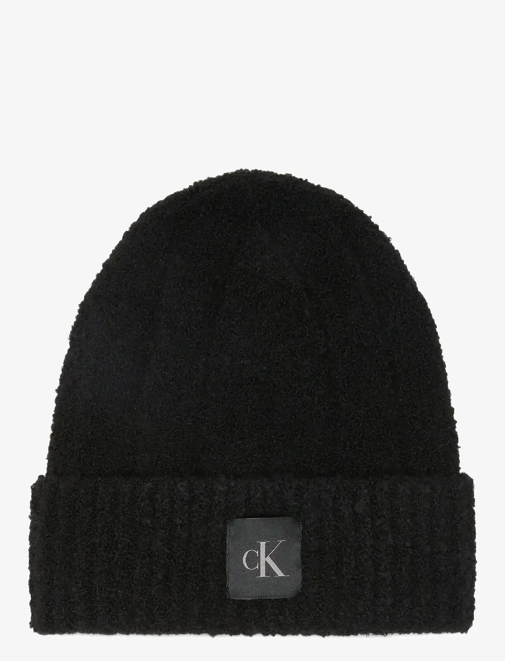 Calvin Klein - CK PATCH BOUCLE BEANIE - mössor - black - 0