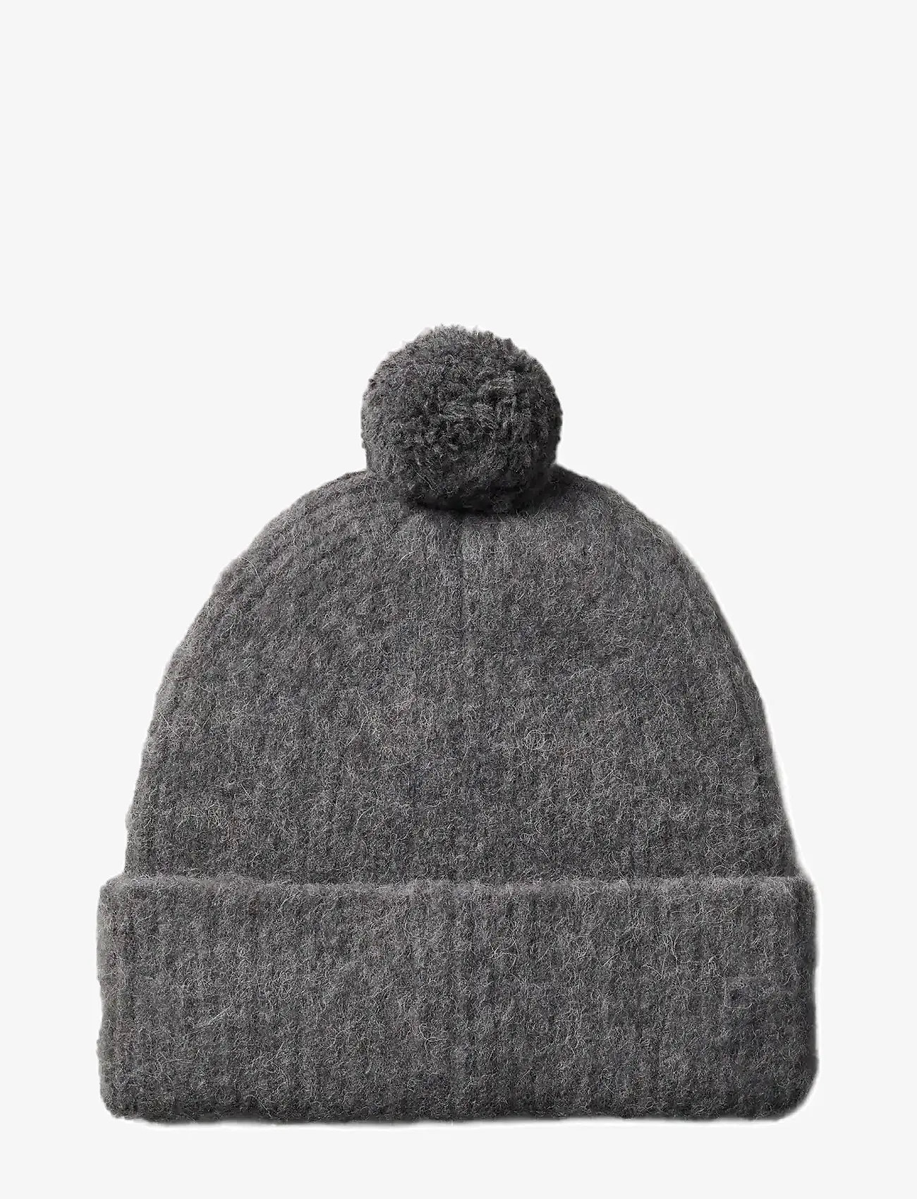 Calvin Klein - EMBLEM BRUSHED POMPOM BEANIE - beanie mütsid - dark grey - 1