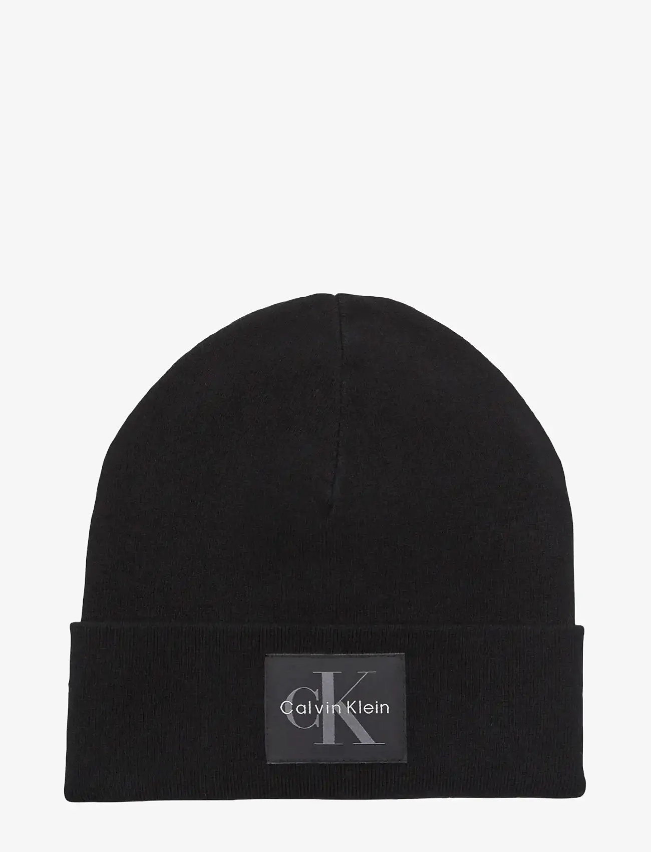 Calvin Klein - MONOLOGO PATCH BEANIE - accessoires - black - 0