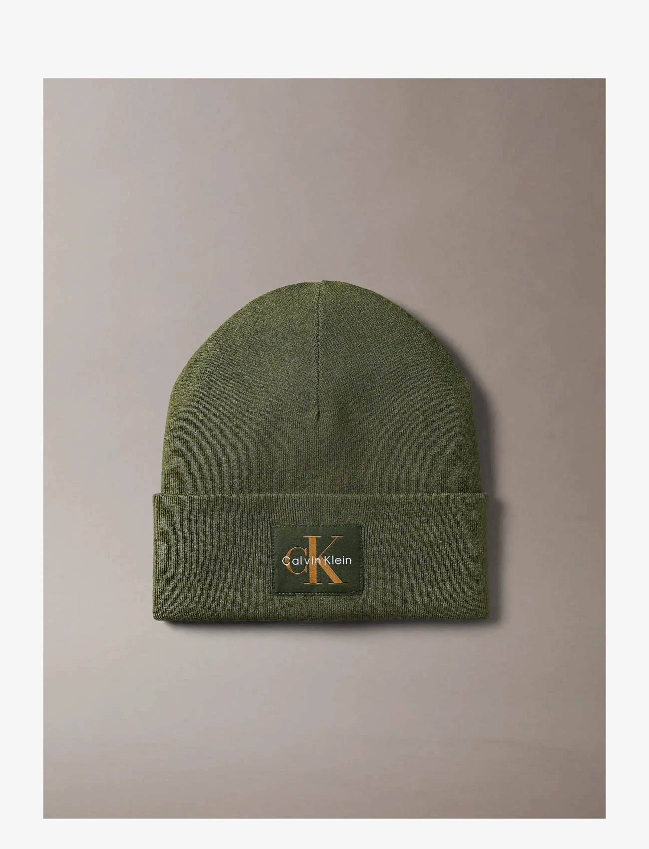 Calvin Klein - MONOLOGO PATCH BEANIE - shop by occasion - thyme - 0