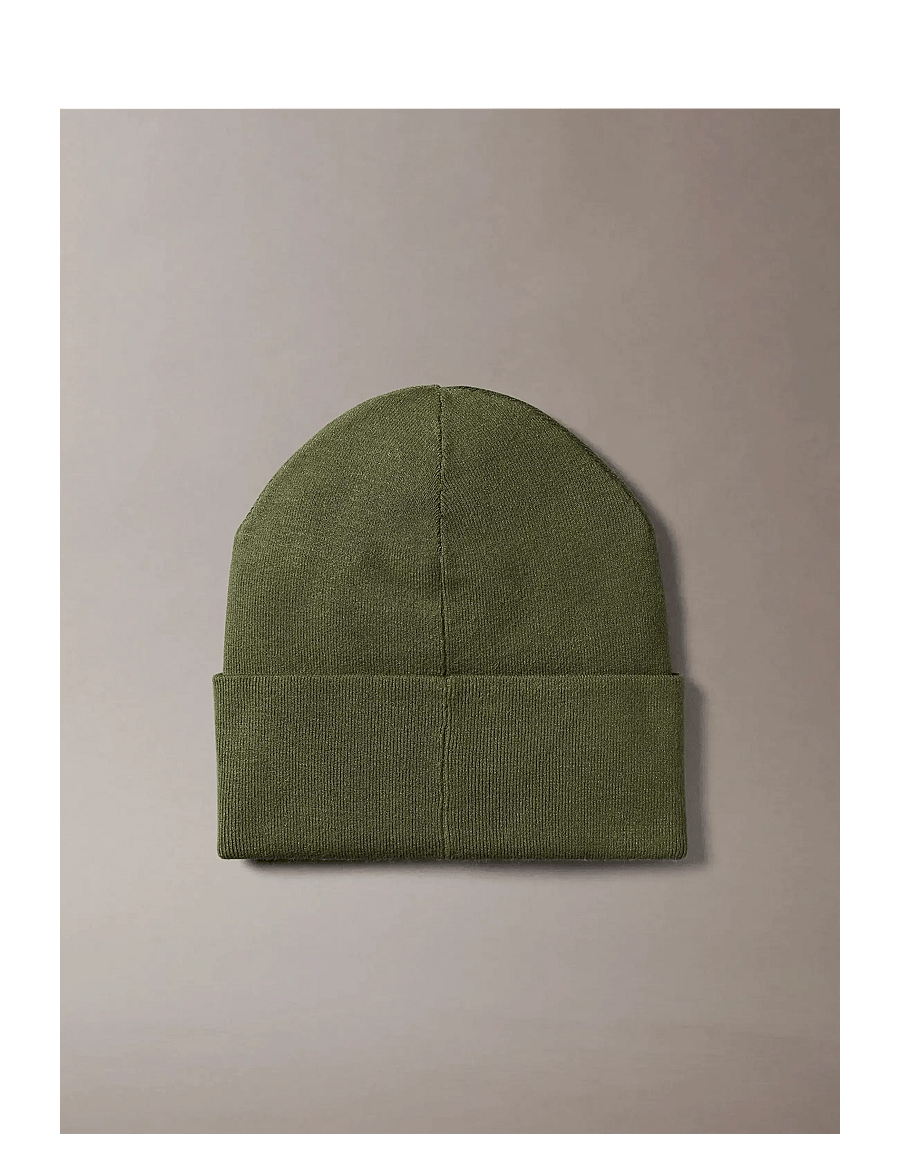 Calvin Klein - MONOLOGO PATCH BEANIE - shoppa efter tillfälle - thyme - 1