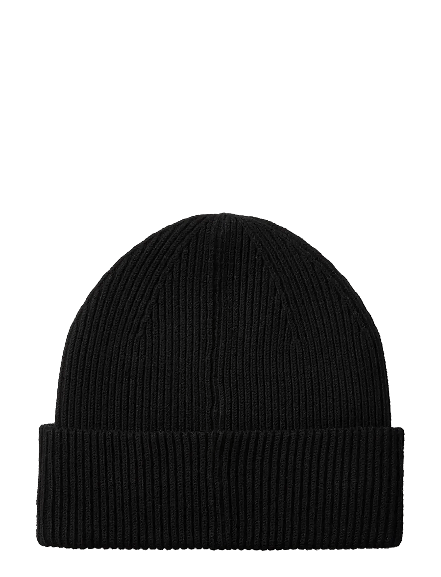 Calvin Klein - MONOLOGO PATCH RIB BEANIE - shoppa efter tillfälle - black - 1