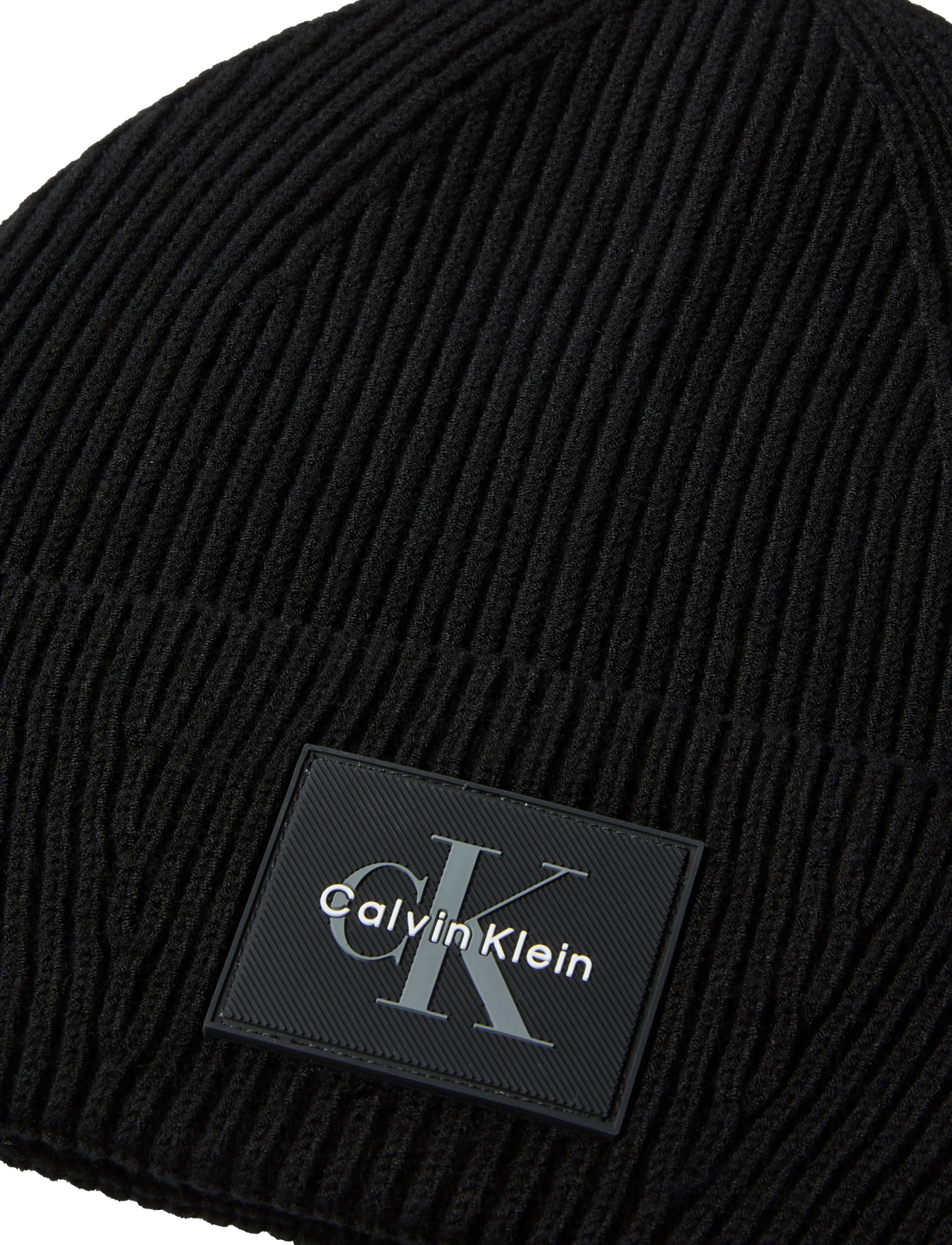 Calvin Klein - MONO﻿LOGO PATCH RIB BEANIE - black - 2