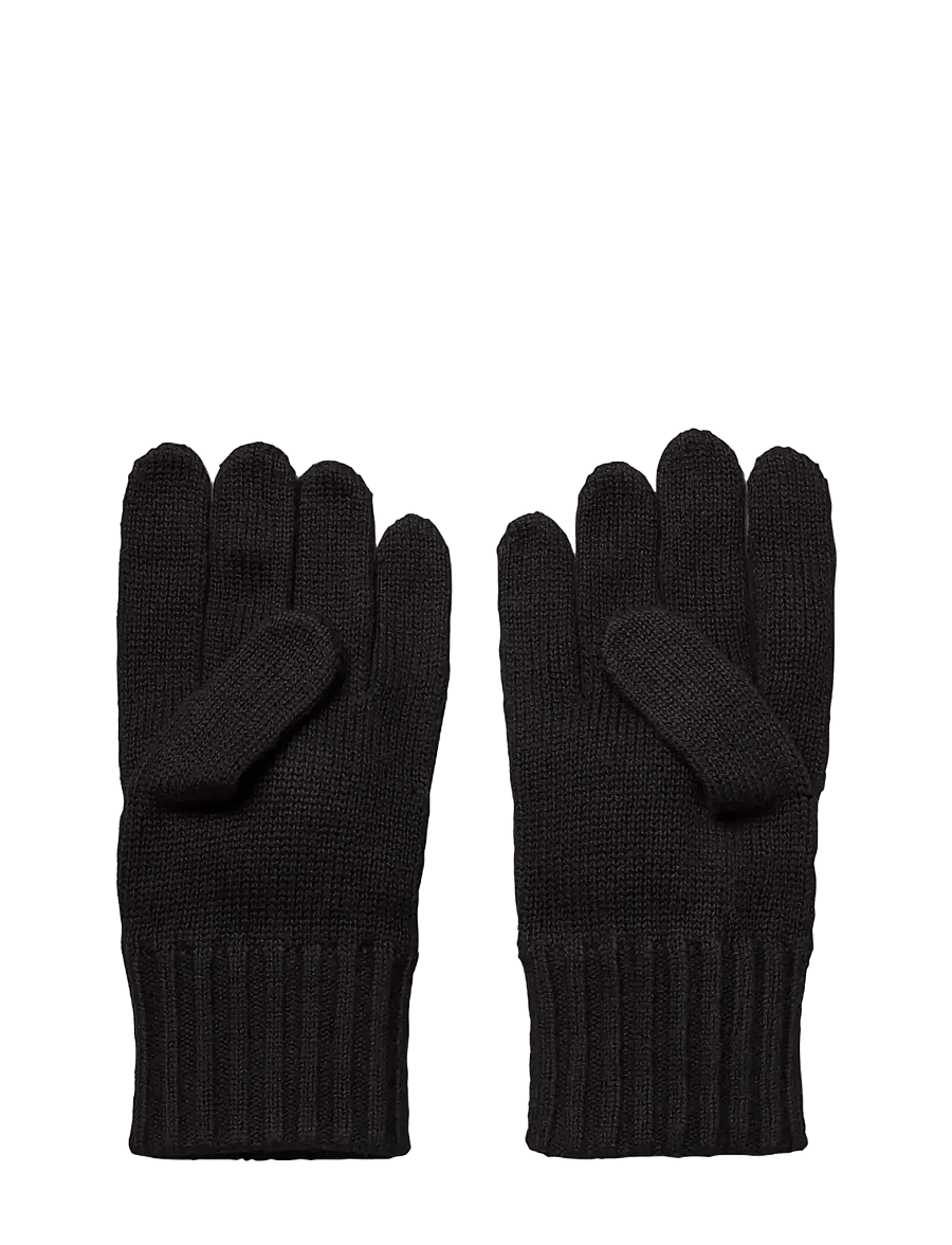 Calvin Klein - PATCH KNITTED GLOVES - shoppa efter tillfälle - black - 1