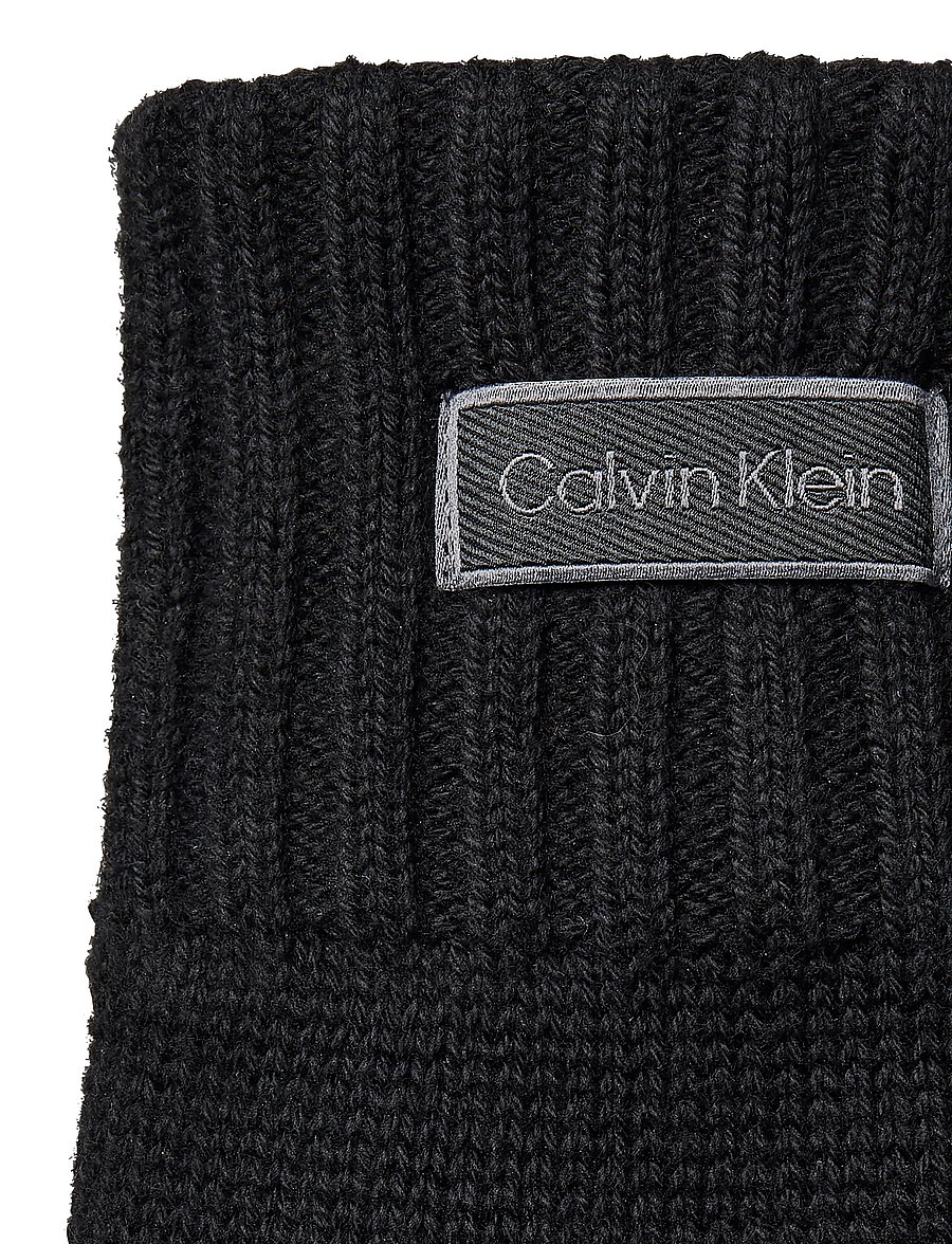 Calvin Klein - PATCH KNITTED GLOVES - shoppa efter tillfälle - black - 2