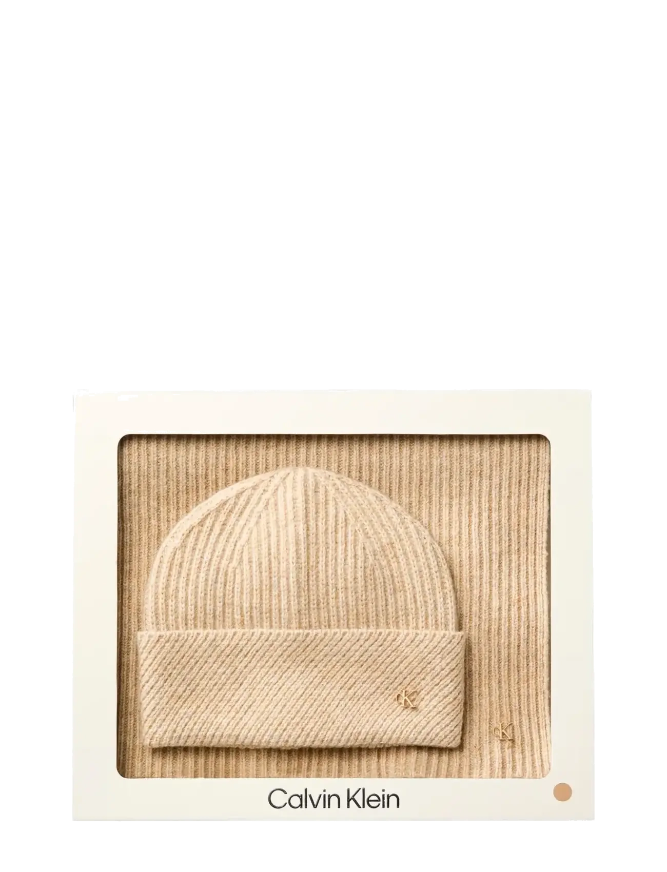Calvin Klein Ck Metal Beanie + Scarf Giftset mössor dam – bild 2