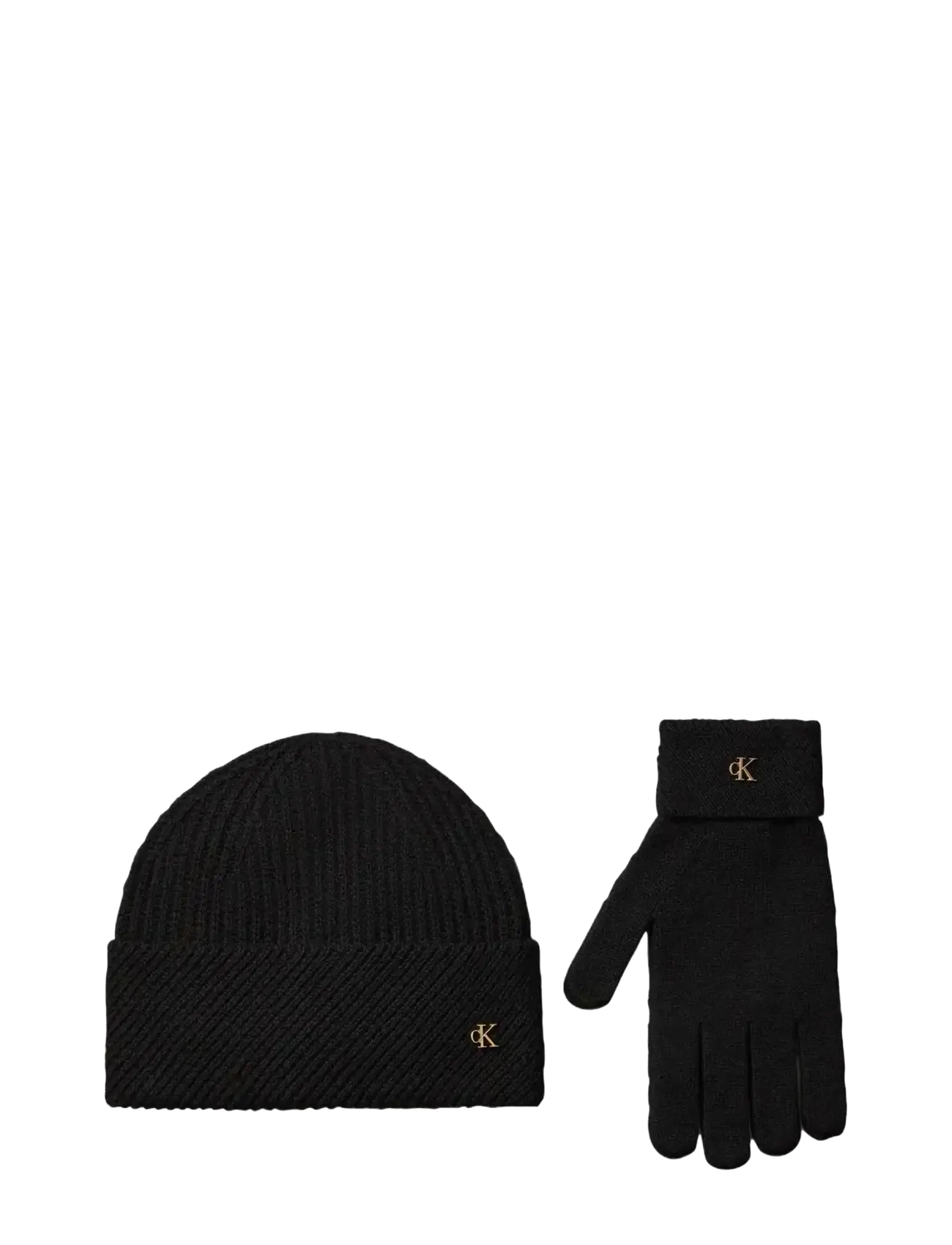 Ck Metal Beanie+Gloves Giftset