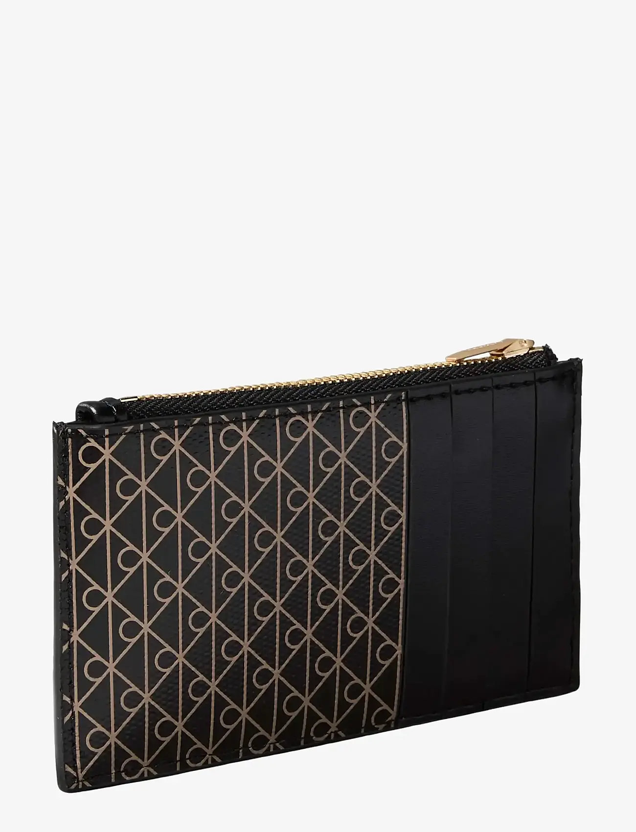 Calvin Klein - EMBLEM AOP TOP ZIP CARDCASE - card holders - black aop - 1