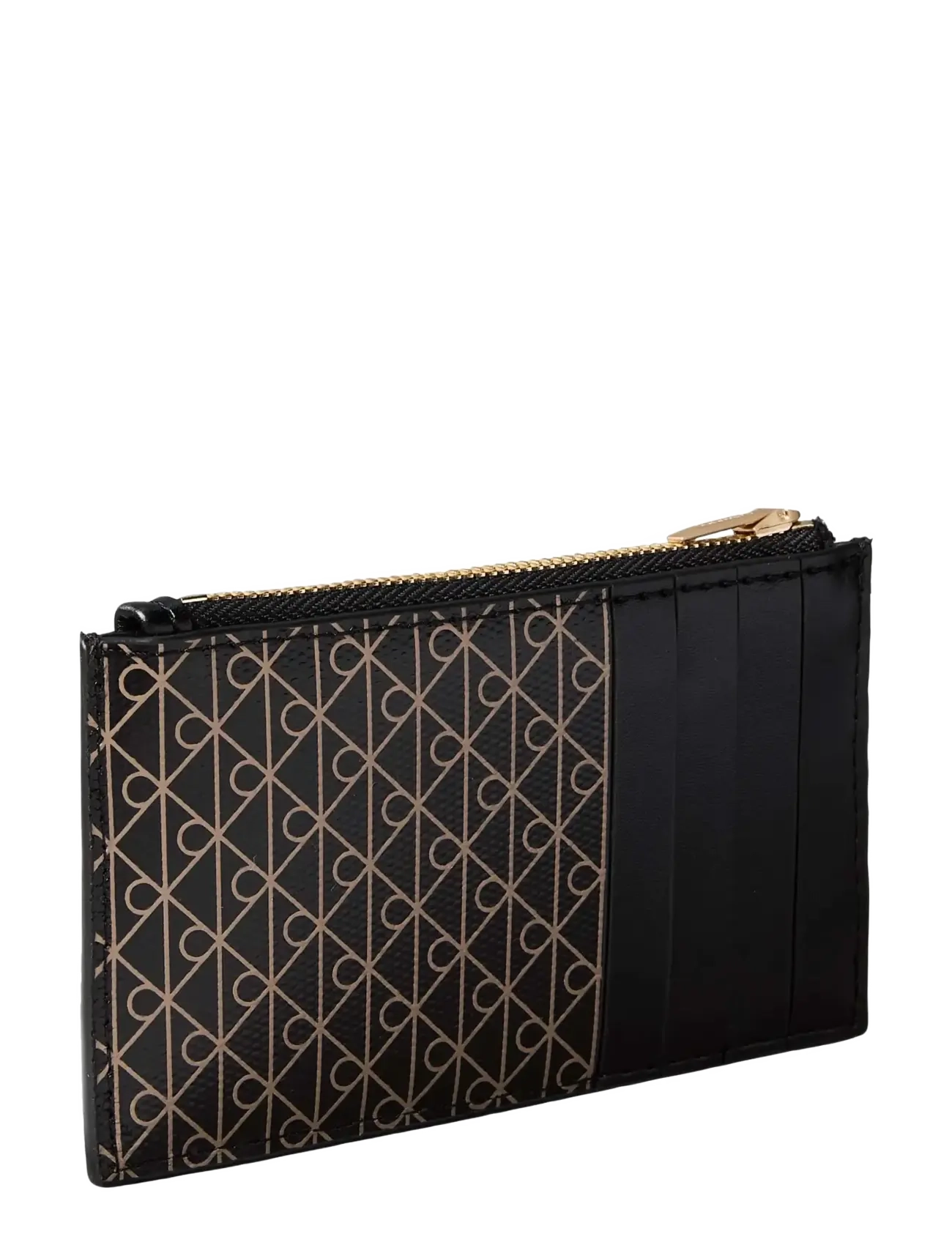 Calvin Klein - EMBLEM AOP TOP ZIP CARDCASE - kortholdere - black aop - 1