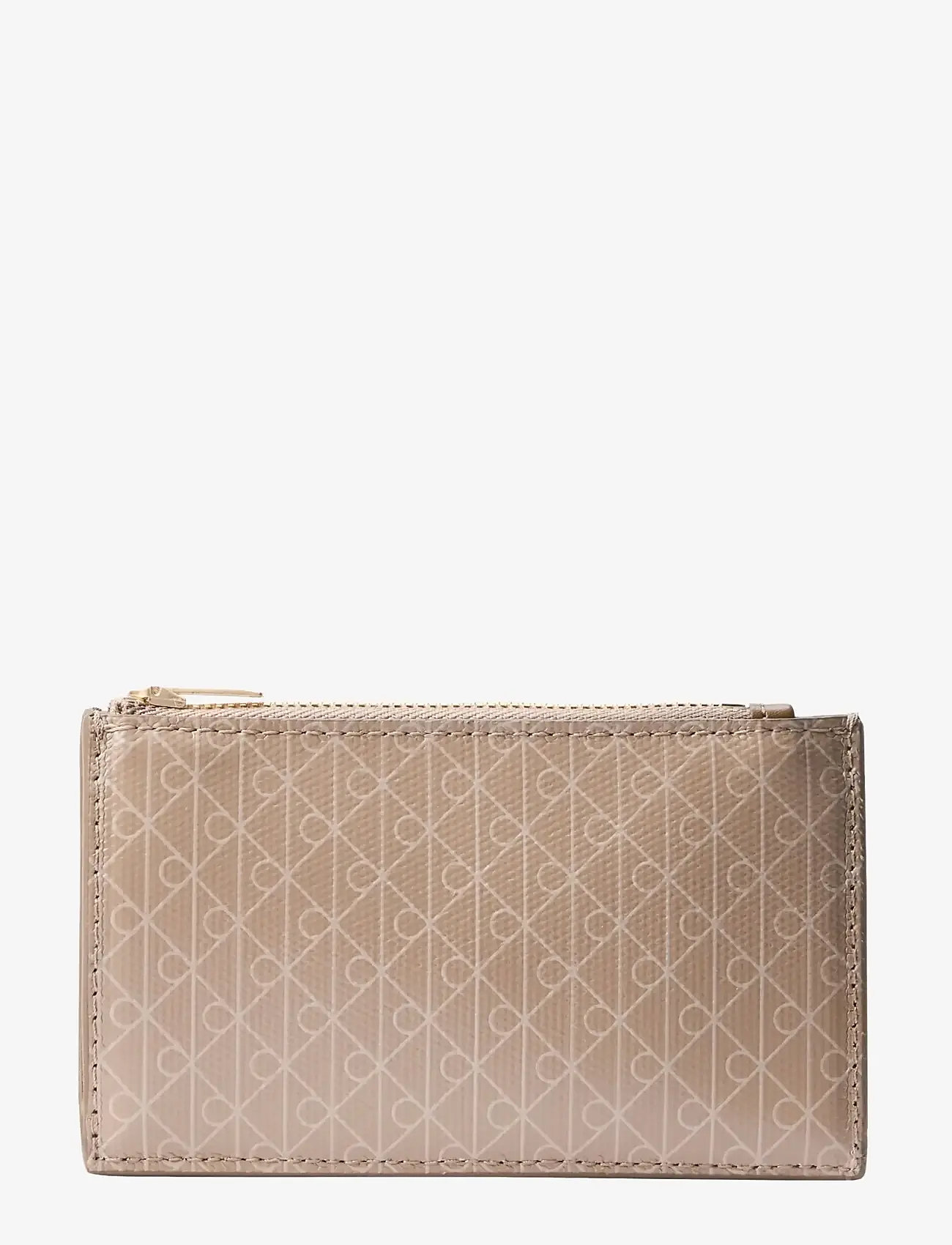 Calvin Klein - EMBLEM AOP TOP ZIP CARDCASE - kartenetuis - desert taupe aop - 0