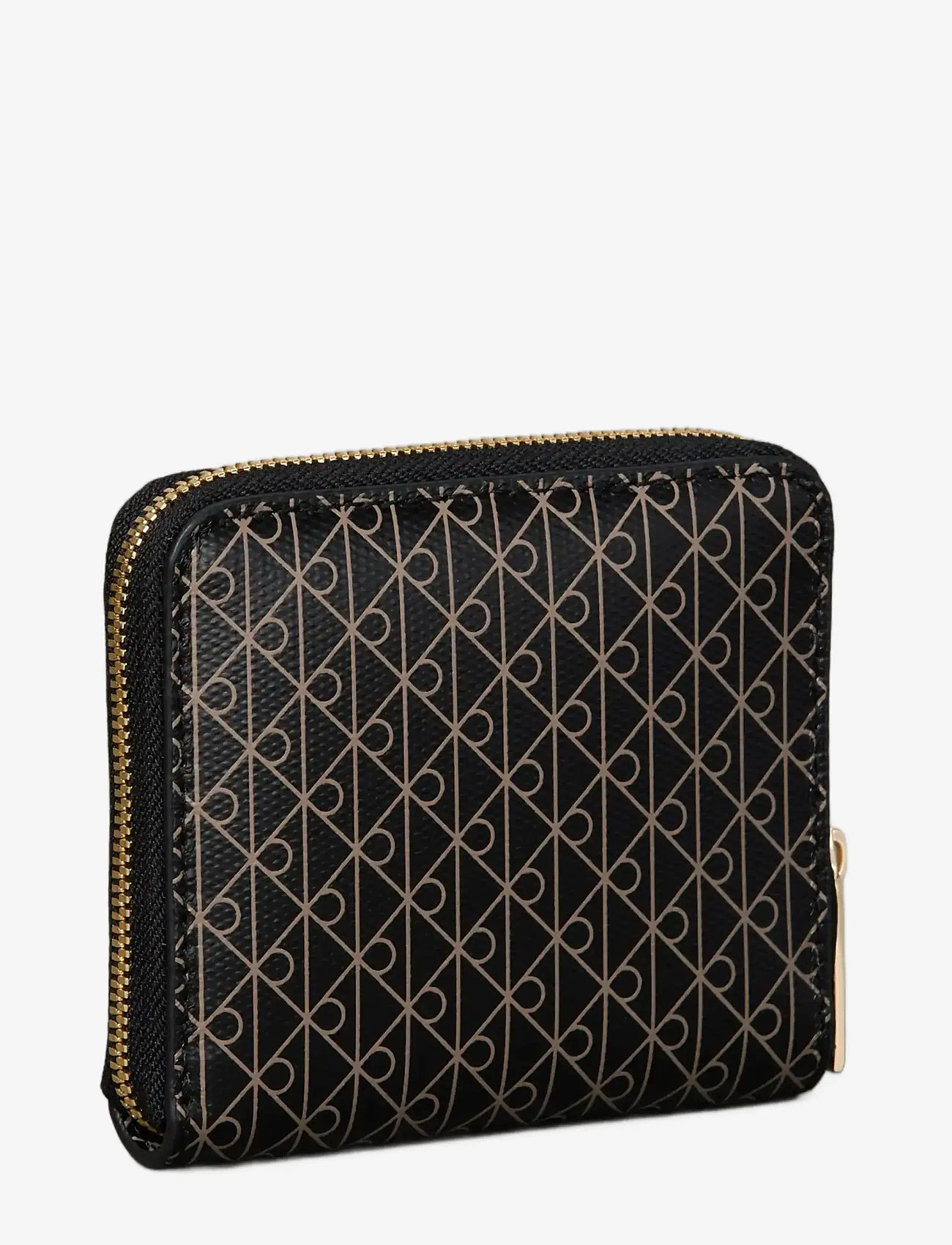 Calvin Klein - EMBLEM AOP SQUARE ZIP AROUND - portemonnaies - black aop - 1