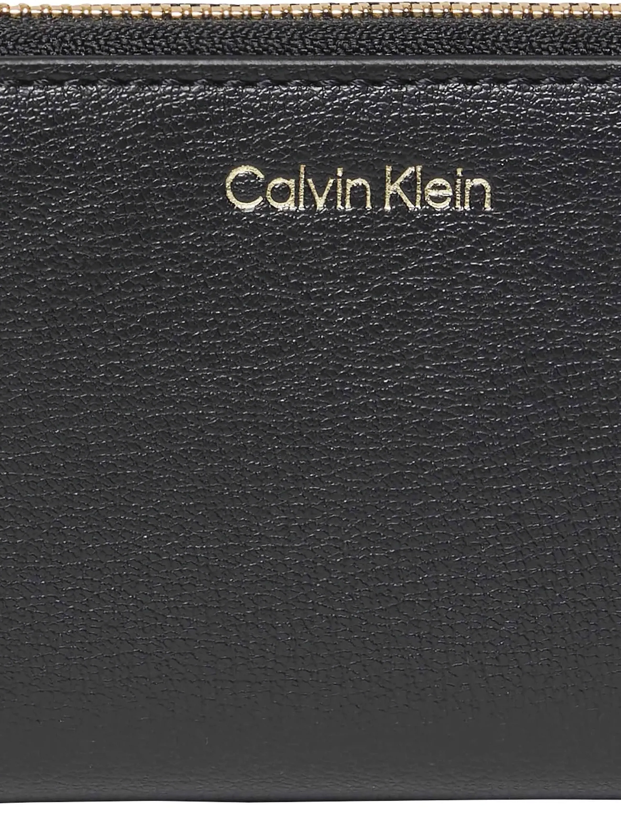 Calvin Klein - FOIL LOGO MEDIUM ZIP AROUND - black/toasted coconut - 3