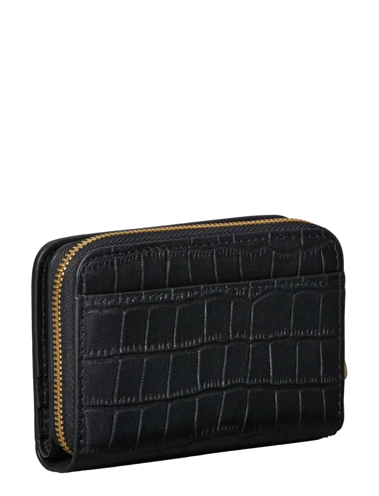Calvin Klein - CK CROC MEDIUM FLAP ZIP AROUND - plånböcker - black - 1