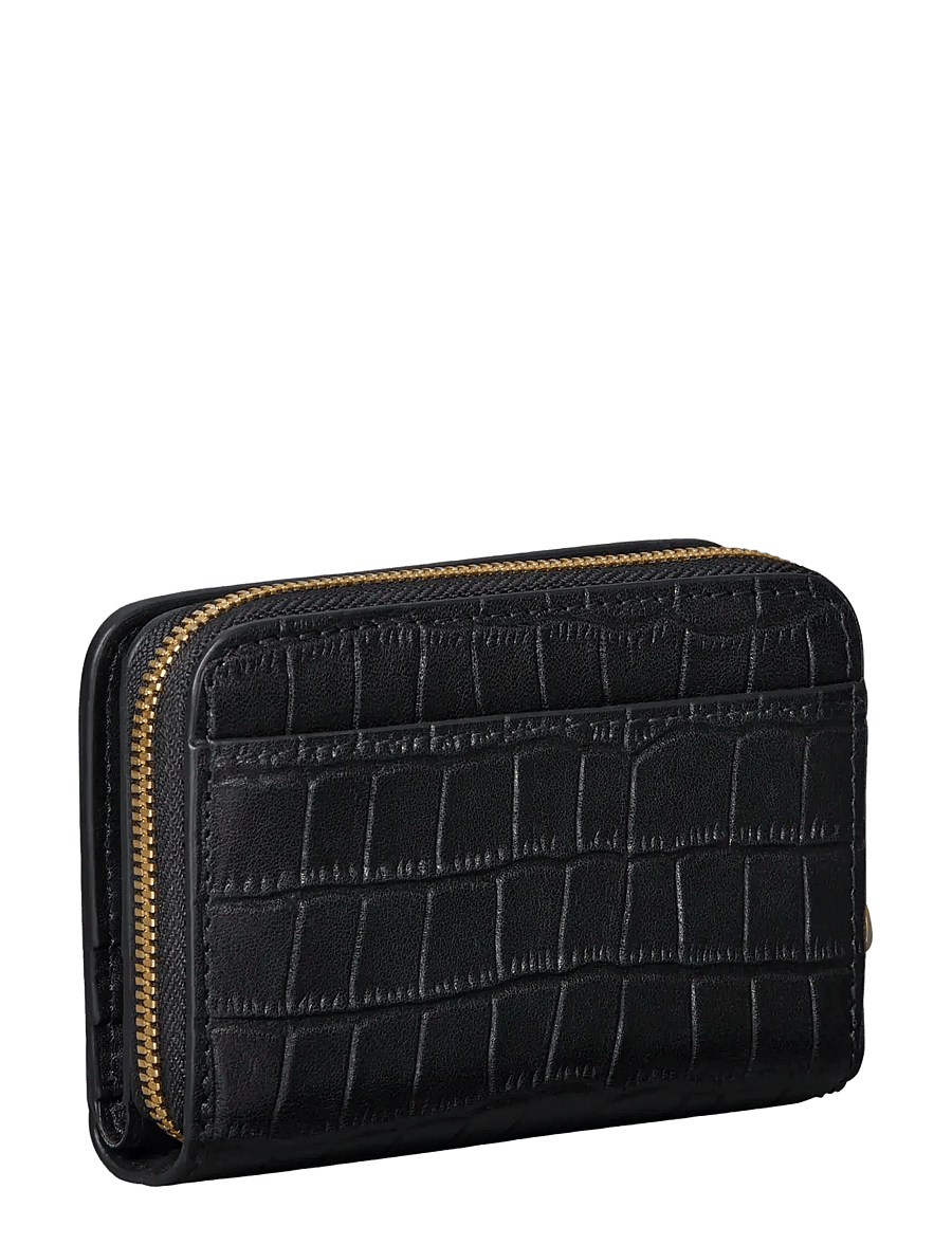 Calvin Klein - CK CROC MEDIUM FLAP ZIP AROUND - plånböcker - black - 1