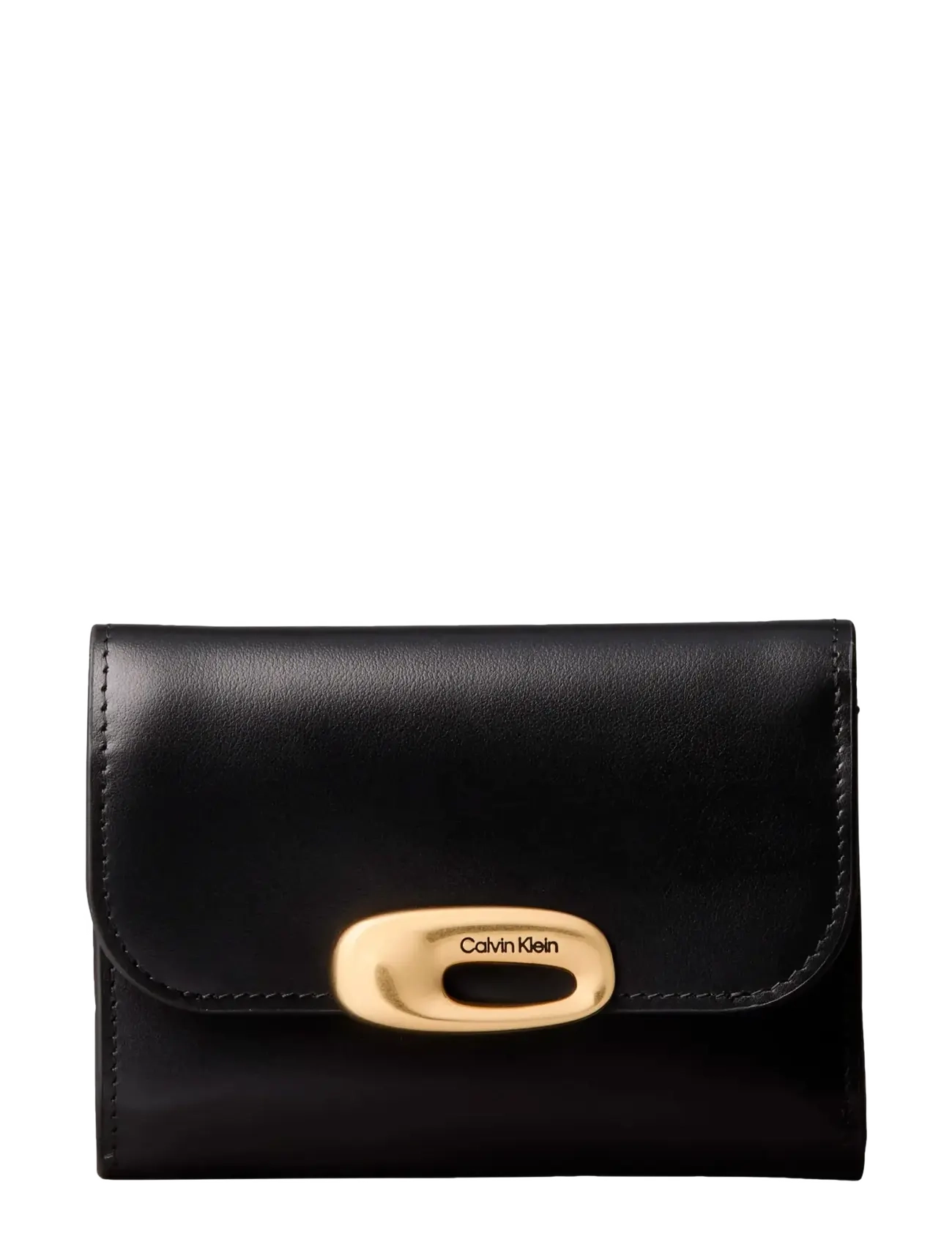 Calvin Klein HARDWARE TRIFOLD WITH ZIP POCKET - Bags - BLACK / black