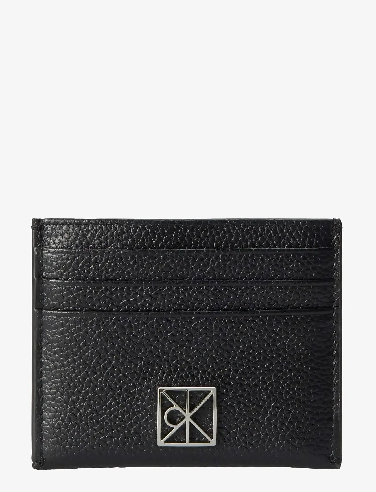 Calvin Klein - EMBLEM HW PEBBLE CARDHOLDER - kortholdere - black - 0