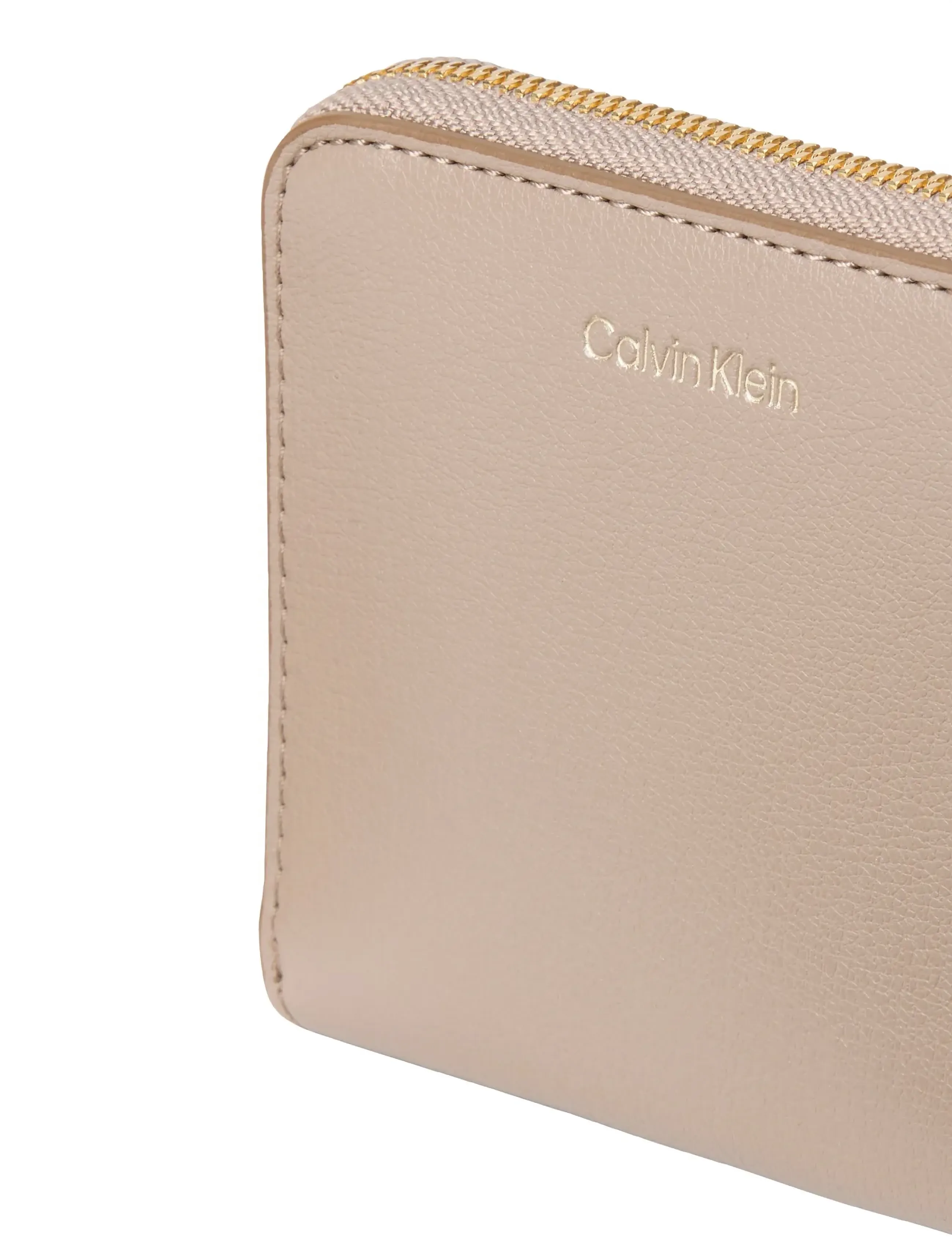 Calvin Klein - FOIL LOGO MEDIUM ZIP AROUND - wallets - black toasted coconut - 3