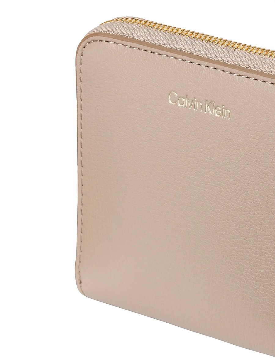 Calvin Klein - FOIL LOGO MEDIUM ZIP AROUND - portemonnaies - black toasted coconut - 3