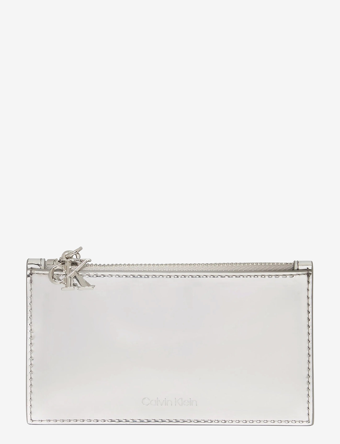 Calvin Klein - CK METALLIC 6CC ZIP CARDCASE - kartenetuis - silver metallic - 0