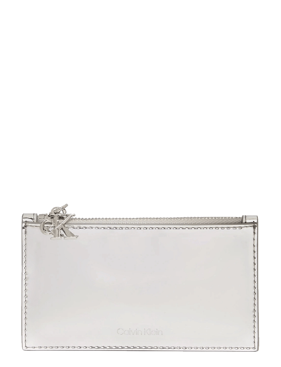 Calvin Klein - CK METALLIC 6CC ZIP CARDCASE - kartenetuis - silver metallic - 0