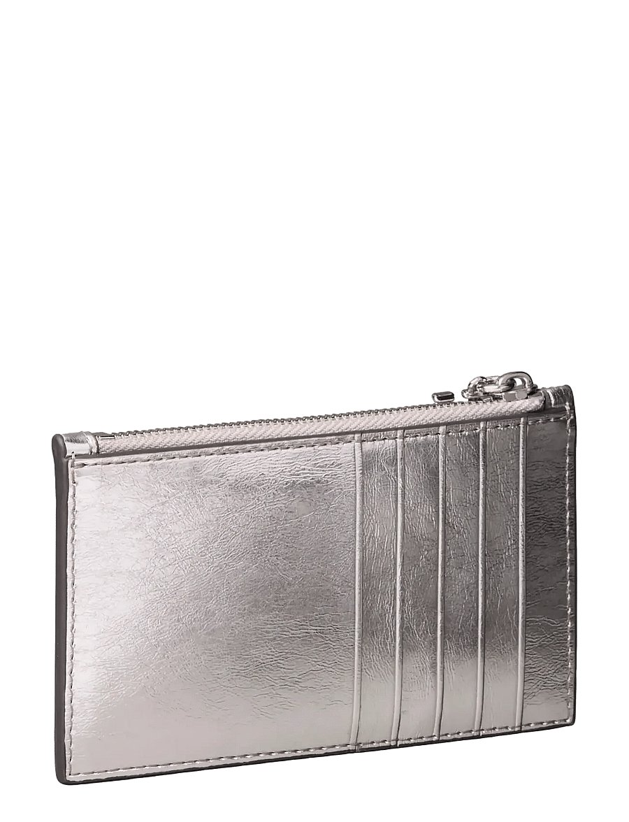 Calvin Klein - CK METALLIC 6CC ZIP CARDCASE - kartenetuis - silver metallic - 1