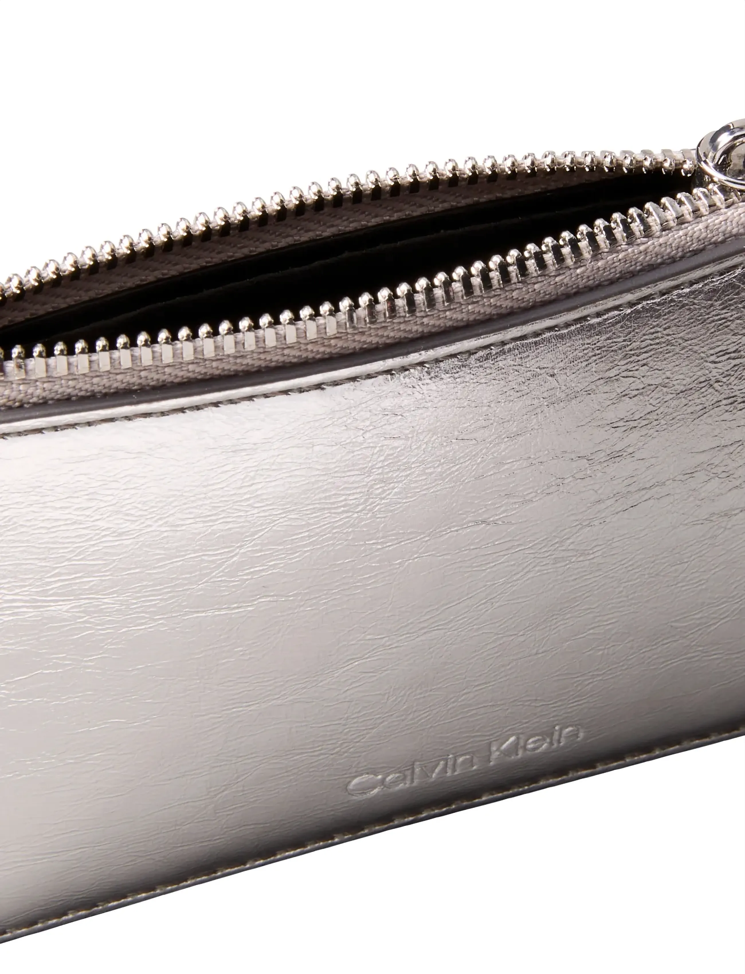 Calvin Klein - CK METALLIC 6CC ZIP CARDCASE - etui na karty kredytowe - silver metallic - 2
