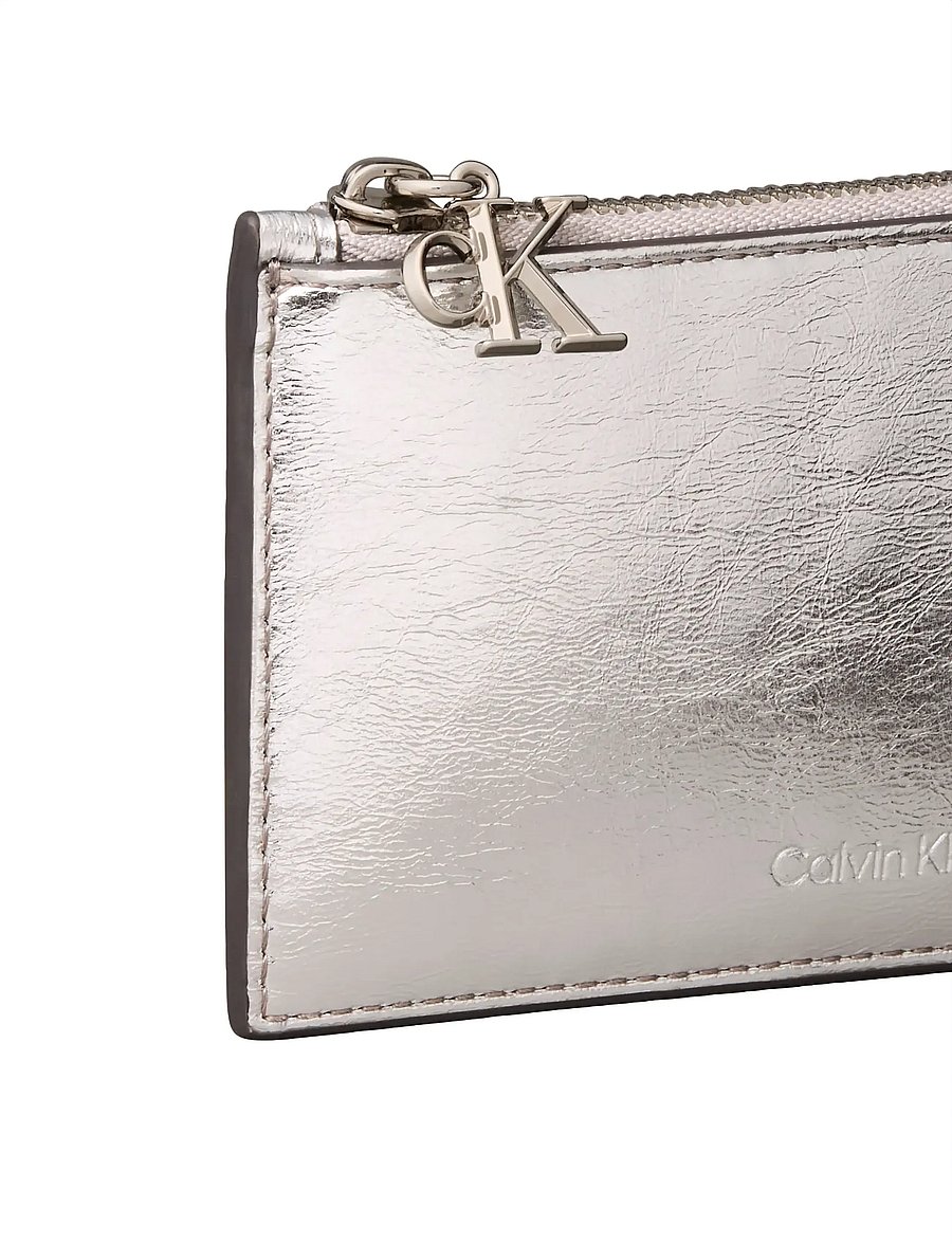 Calvin Klein - CK METALLIC 6CC ZIP CARDCASE - kartenetuis - silver metallic - 3