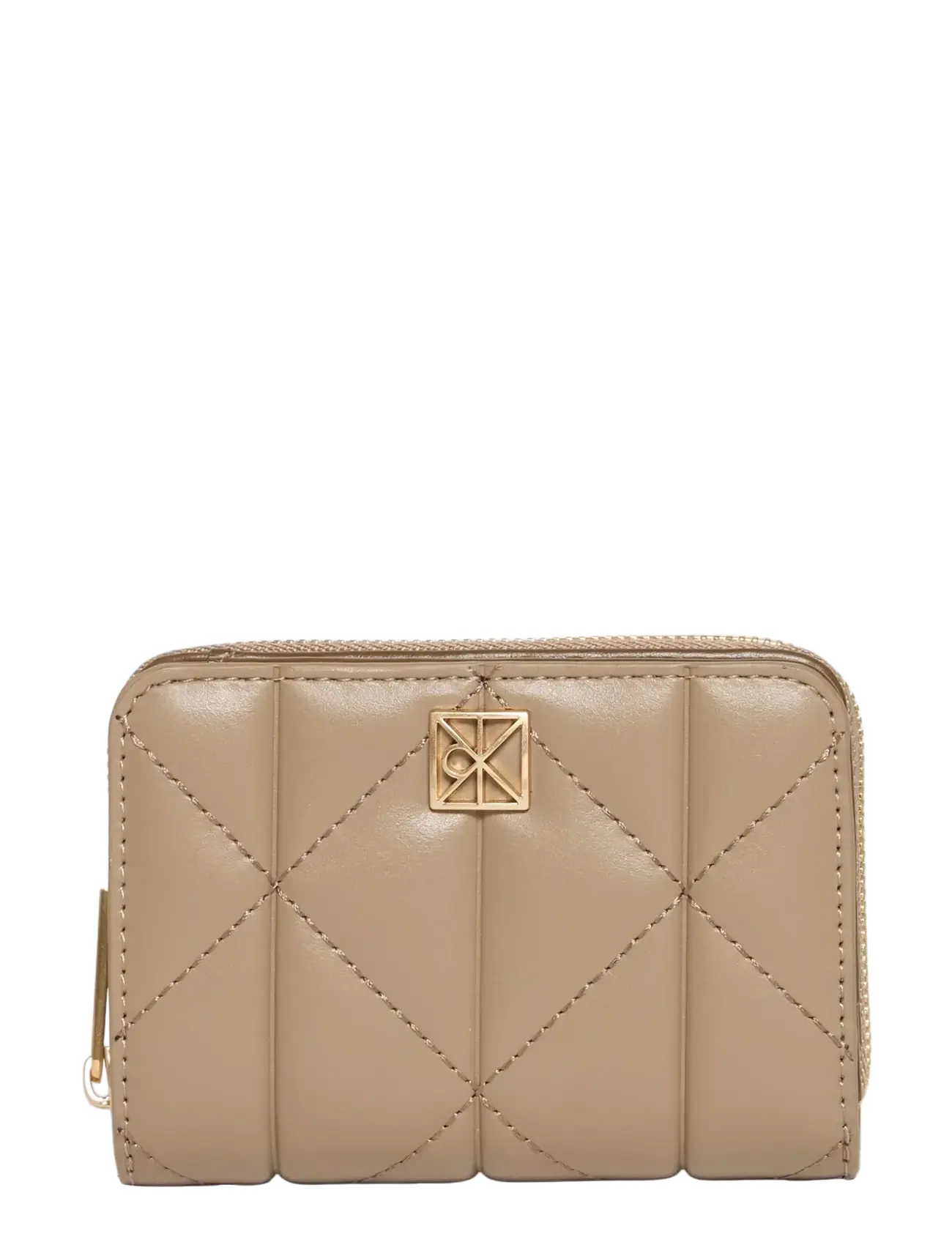 Calvin Klein QUILTED FLAP ZIP AROUND - Calvin Klein - DESERT TAUPE / beige