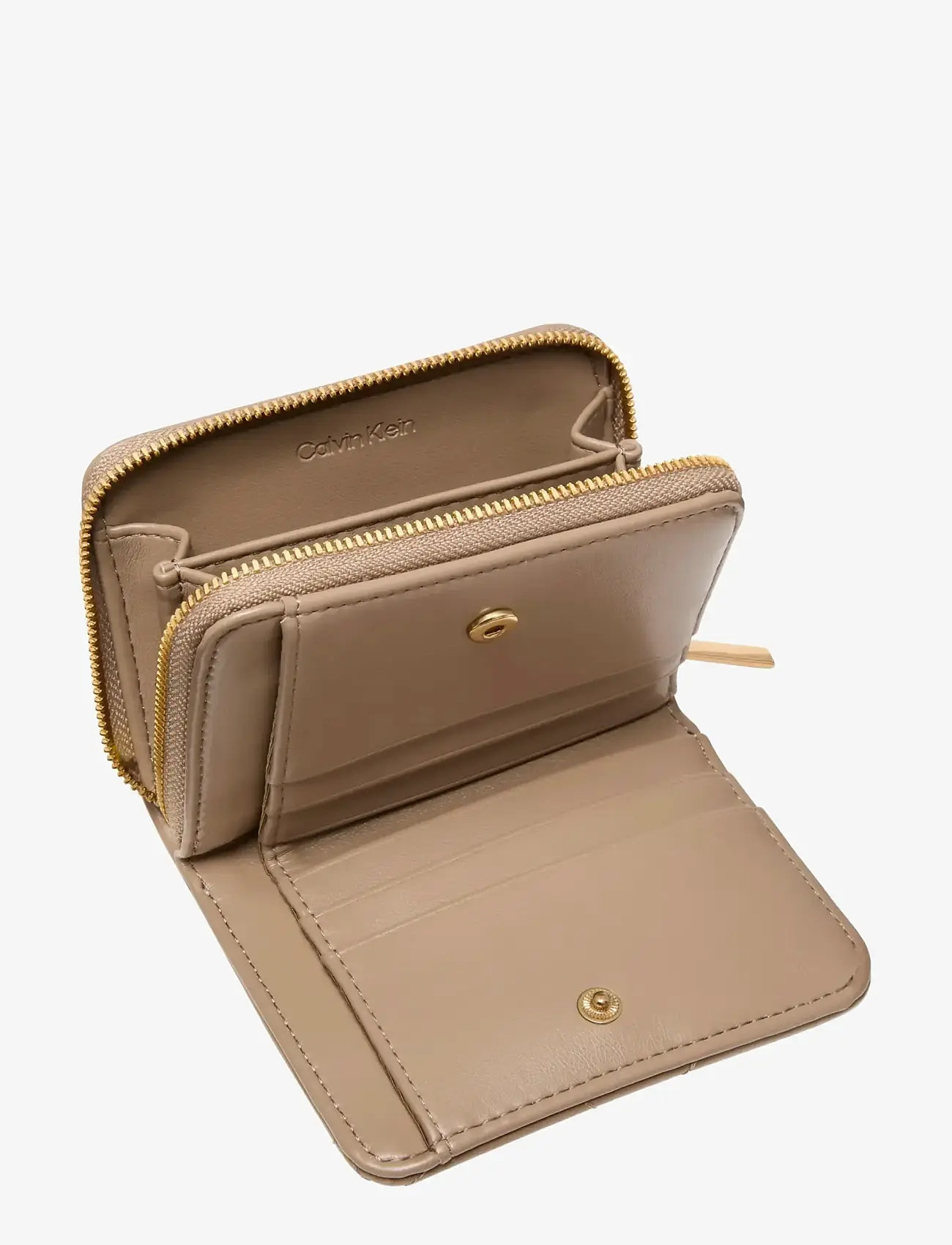 Calvin Klein - QUILTED FLAP ZIP AROUND - lompakot - desert taupe - 2