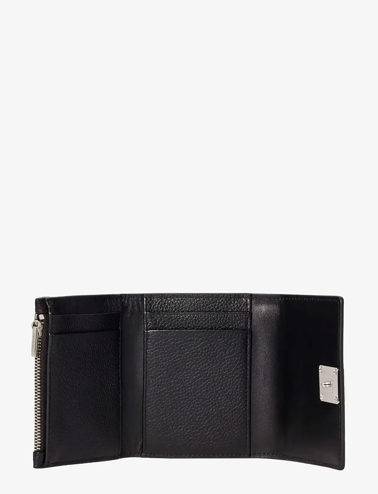 Calvin Klein - EMBLEM HW PEBBLE TRIFOLD W/ZIP - punge - black - 2