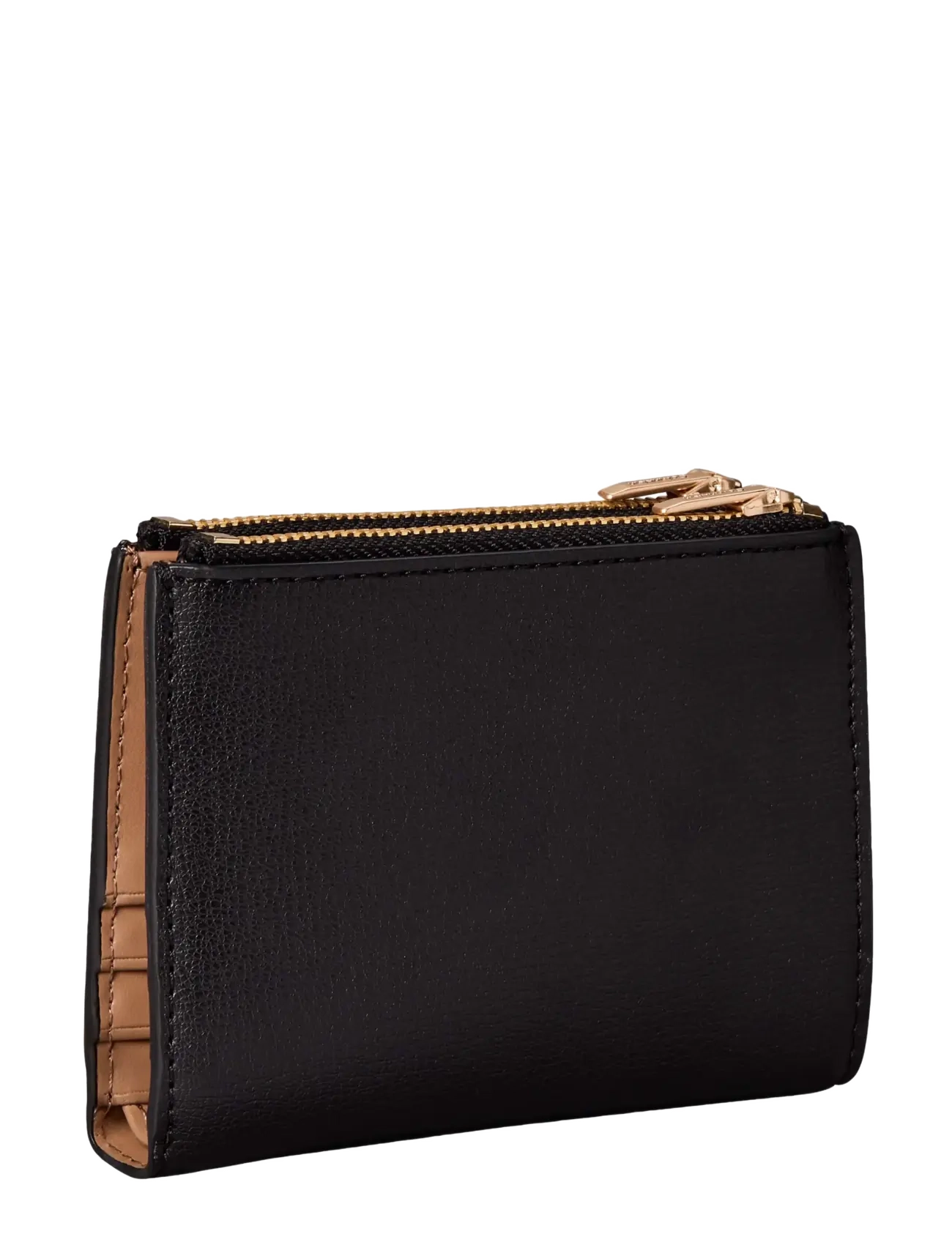 Calvin Klein - FOIL LOGO DBL ZIP CARDCASE - card holders - black toasted coconut - 1