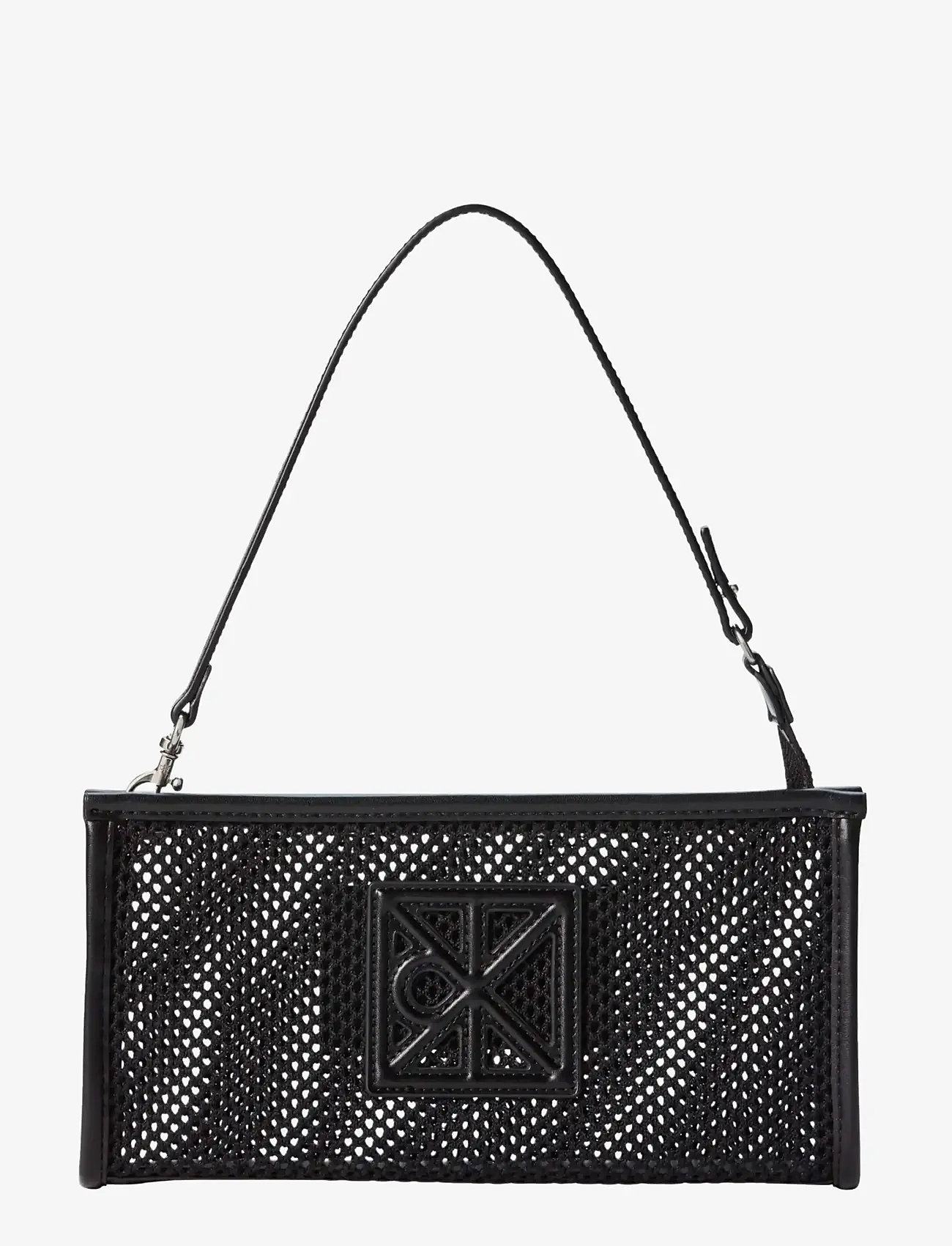 Calvin Klein - EMBLEM MESH CONVERTIBLE POUCH - igapäevane stiil - black - 0