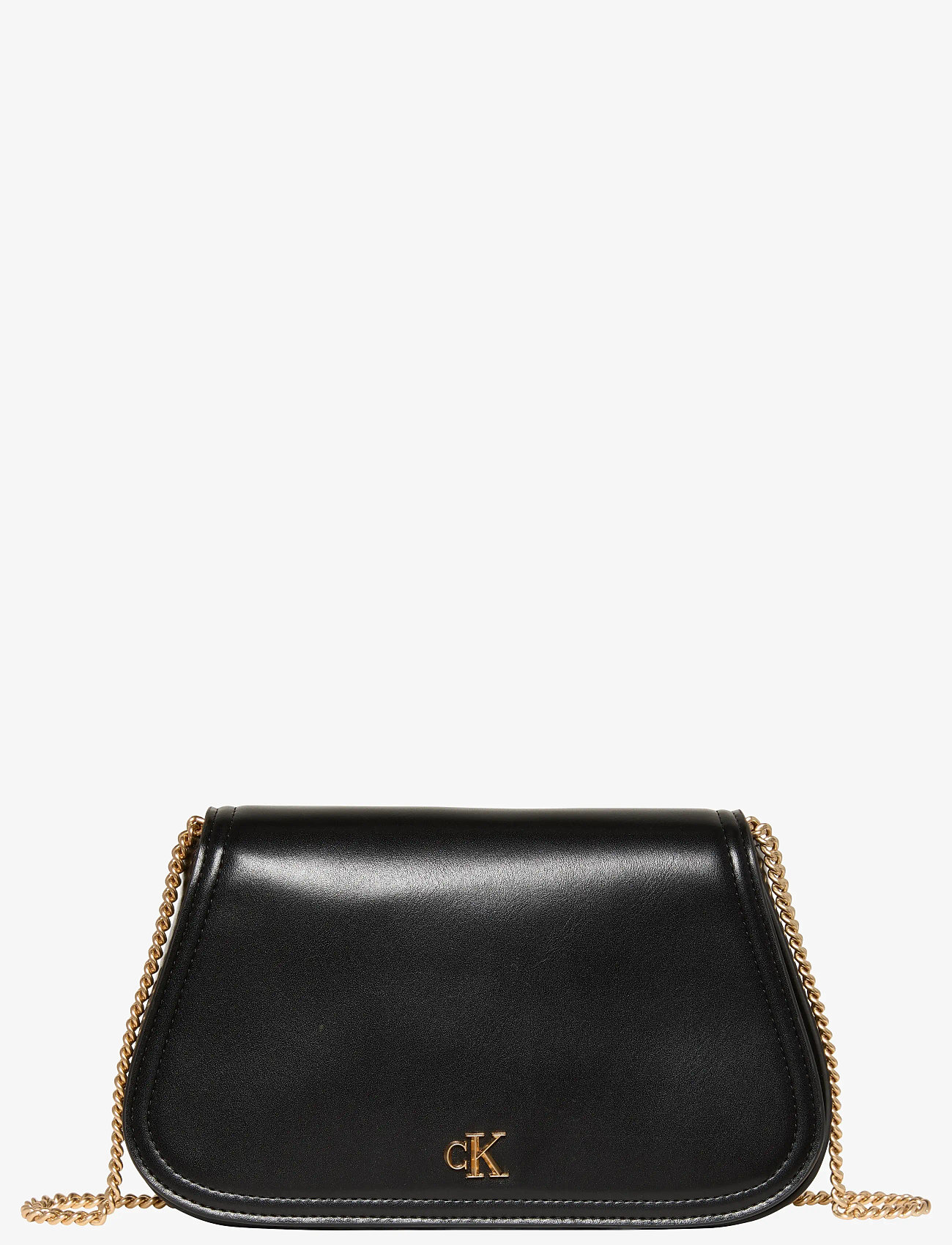 Calvin Klein - CK CURVED WALLET ON CHAIN - plånböcker - black - 0