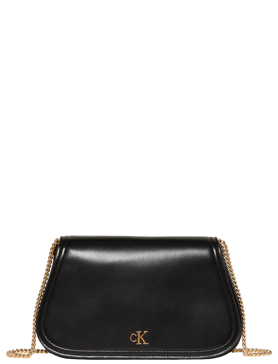 Calvin Klein - CK CURVED WALLET ON CHAIN - portemonnaies - black - 0