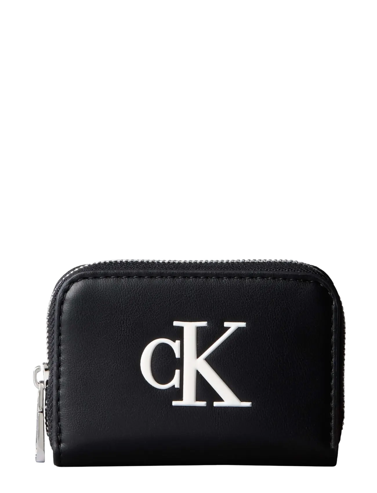 Calvin Klein BOLD CK MEDIUM ZIP AROUND - Plånböcker - BLACK WHITE / black
