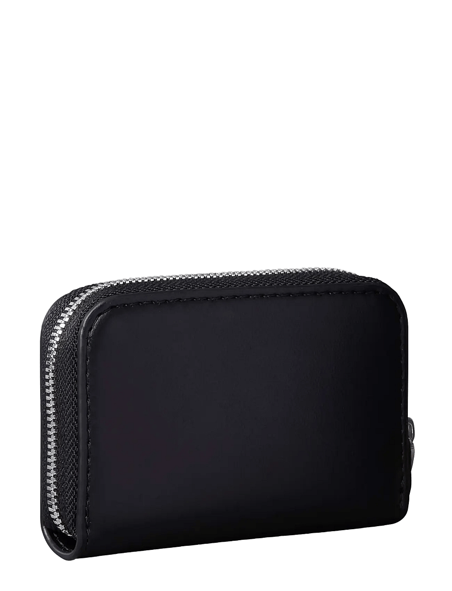 Calvin Klein - BOLD CK MEDIUM ZIP AROUND - plånböcker - black white - 1