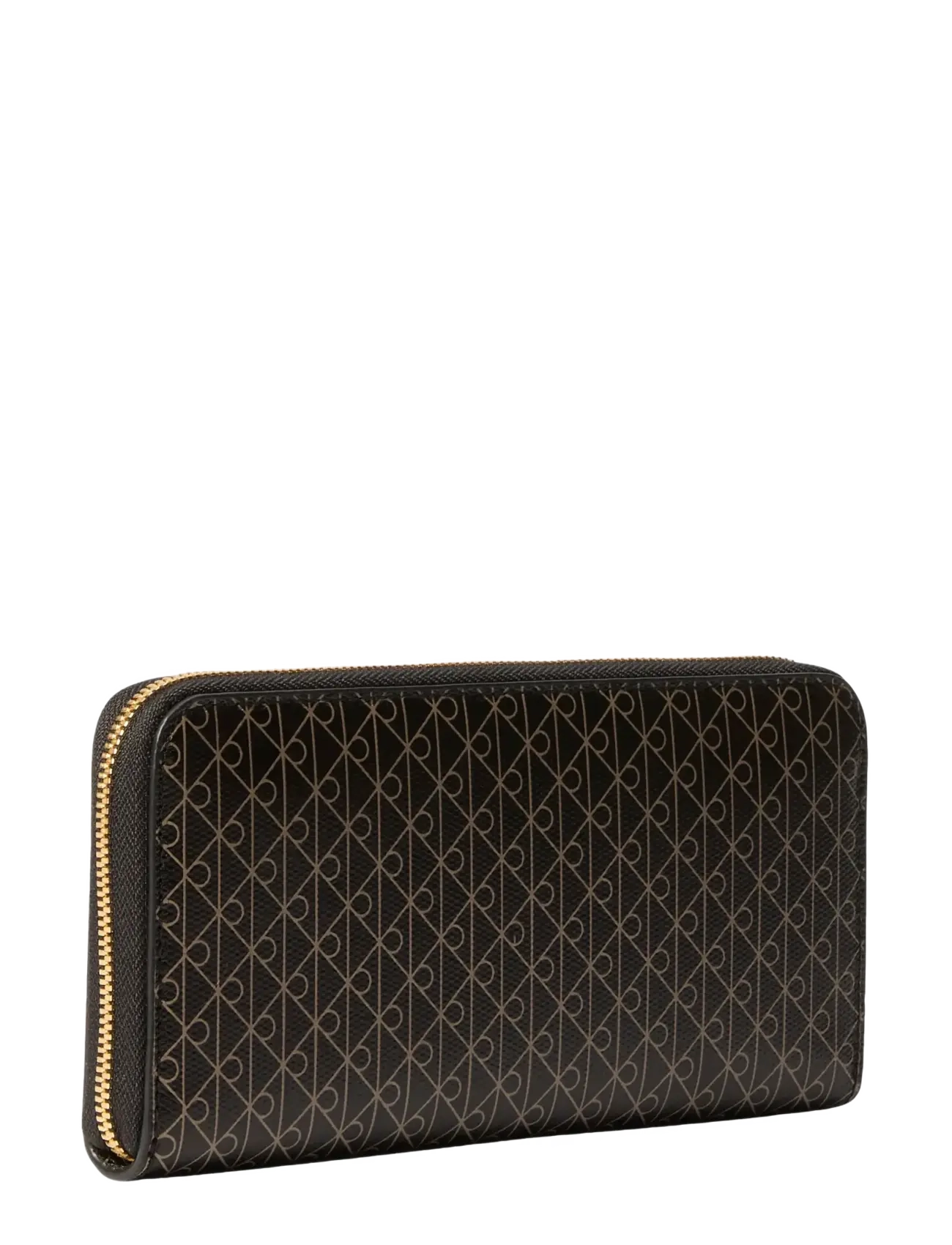 Calvin Klein - EMBLEM AOP LONG ZIP AROUND - wallets - black desert taupe - 1
