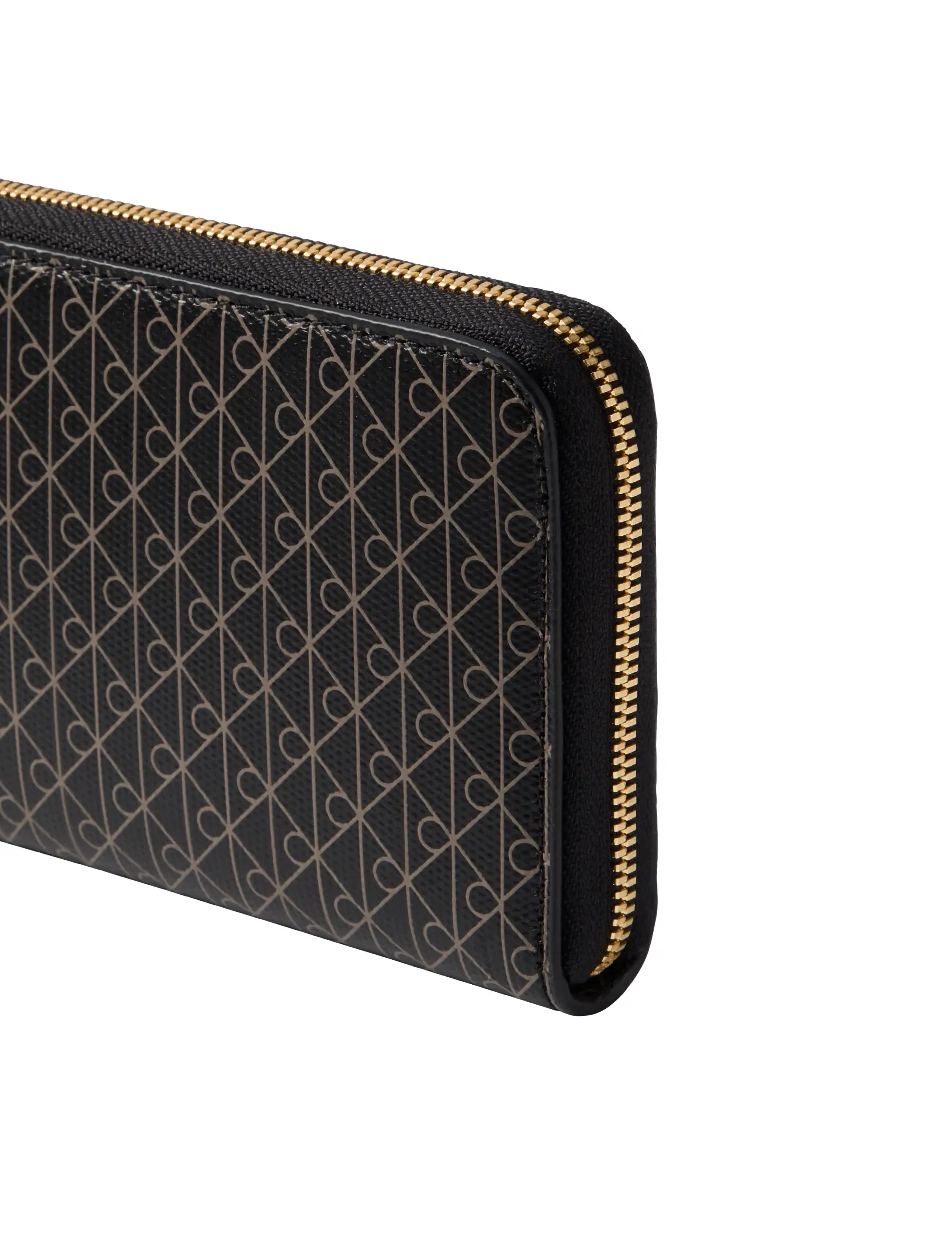 Calvin Klein - EMBLEM AOP LONG ZIP AROUND - wallets - black desert taupe - 3